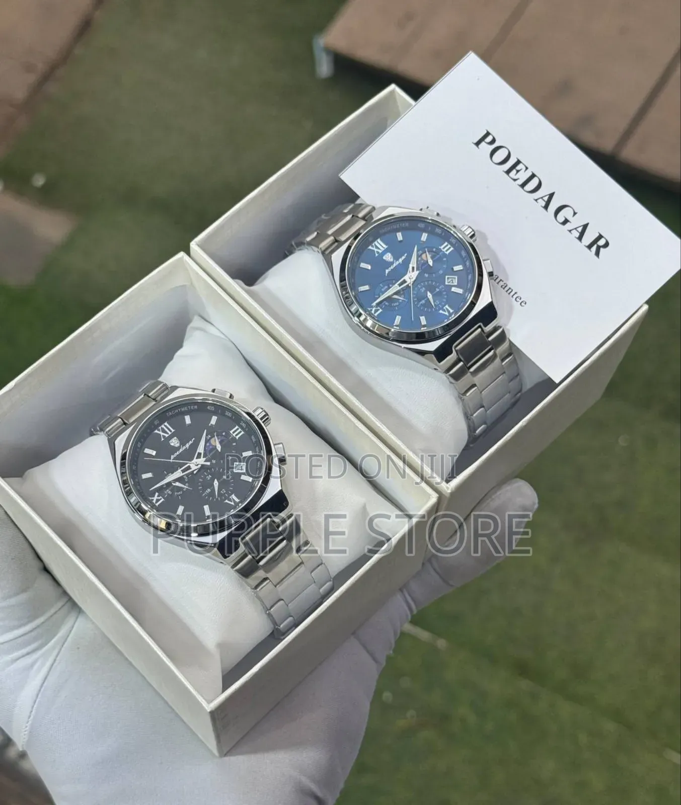 Poedagar Steel Functuonal Chronograph Watch For Men