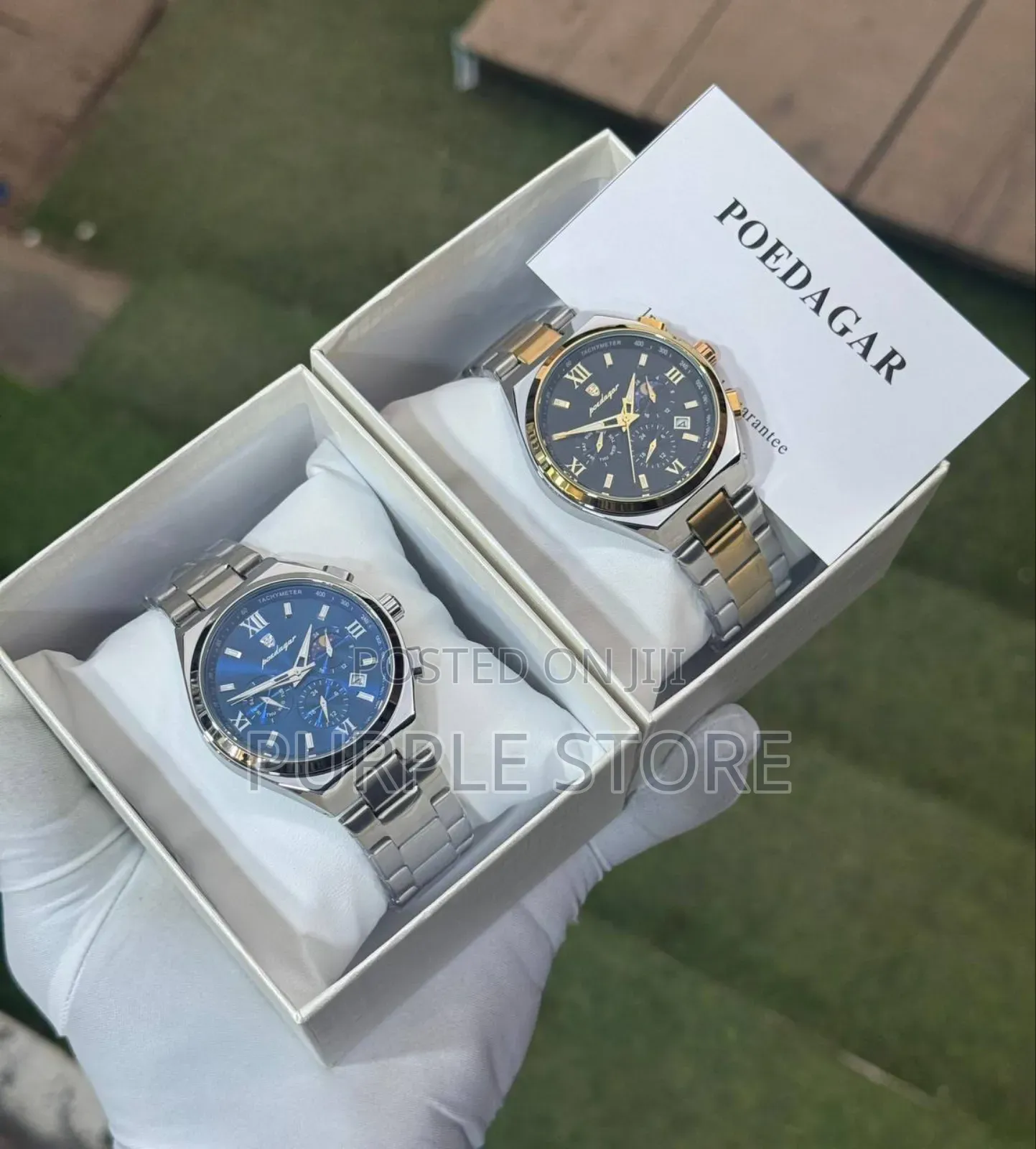 Poedagar Steel Functuonal Chronograph Watch For Men