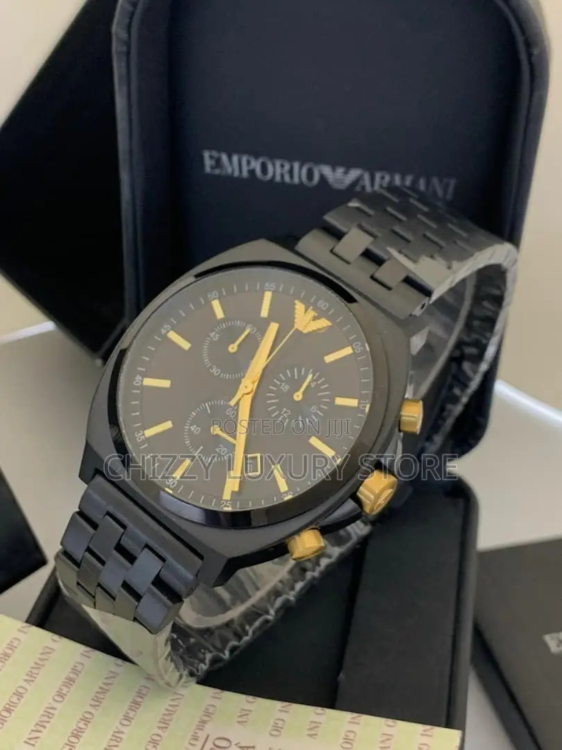 Emporio Armani Quality Luxury Men Chain Strap Wristwatch