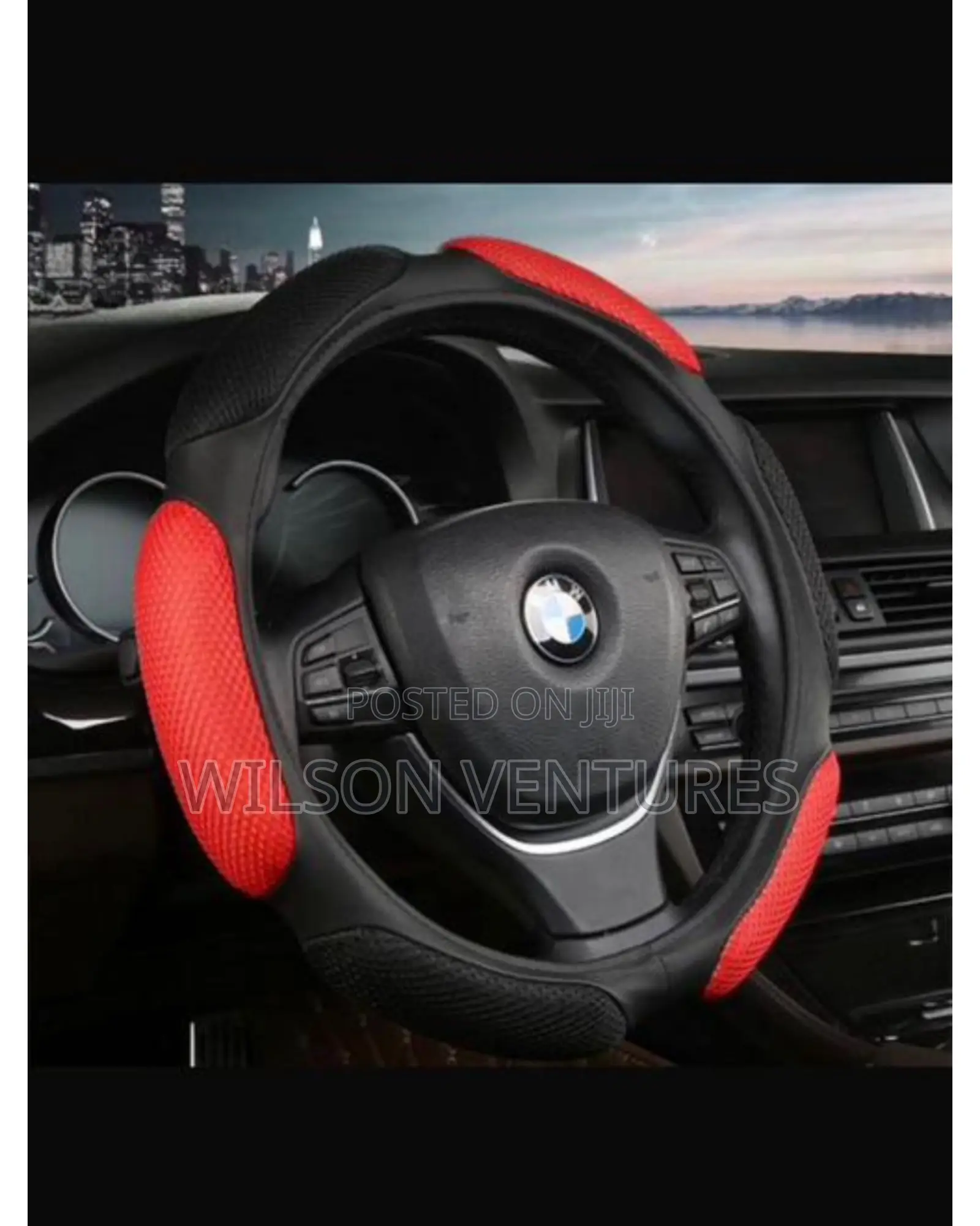 Unique Design Red And Black Steering Wheel Cover