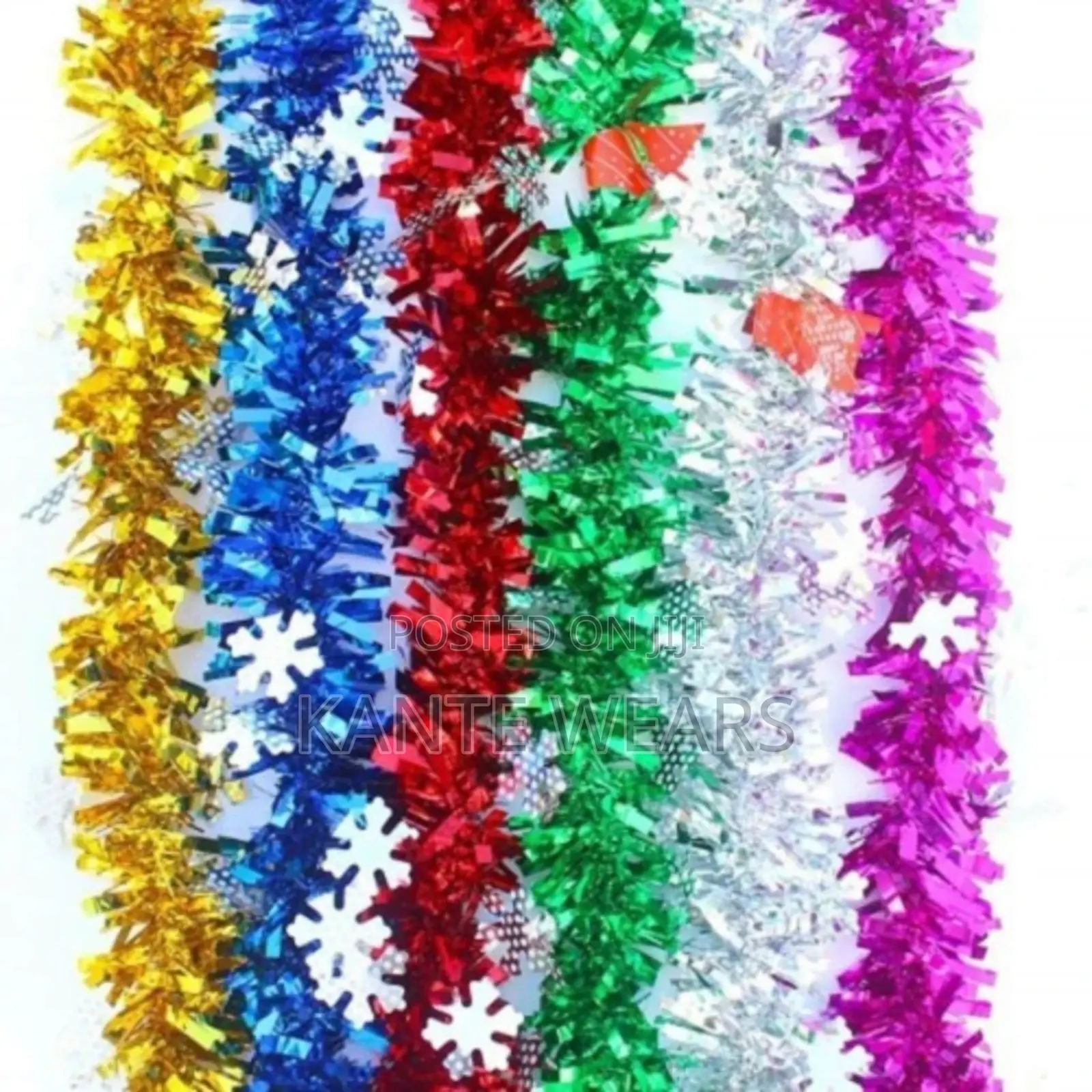 Shiny Tinsel For Christmas Tree Decoration - 6 Pieces X 6.6ft