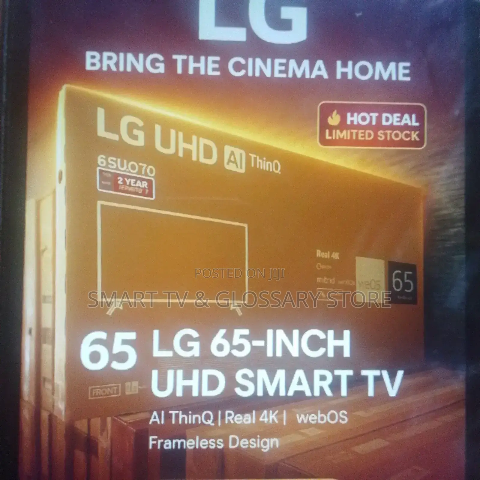 65 Inches Smart Tv With Voice Control Narrator, Real