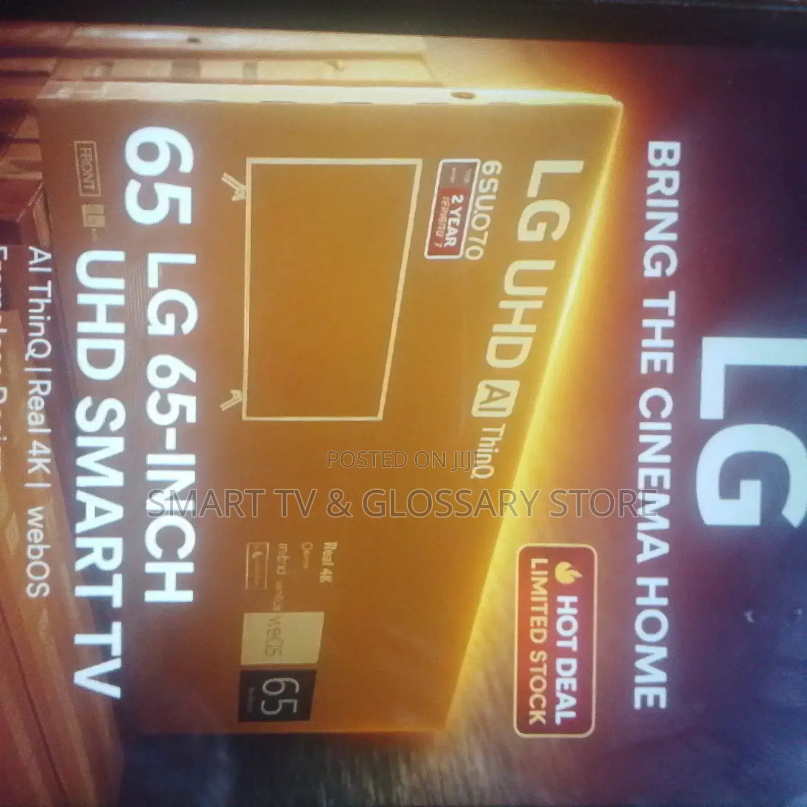 65 Inches Smart Tv With Voice Control Narrator, Real