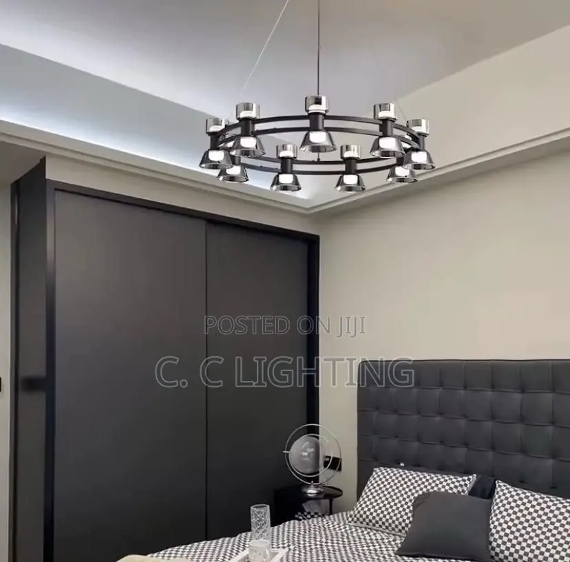 Italian Style Light Luxury Postmodern Glass Chandelier Light