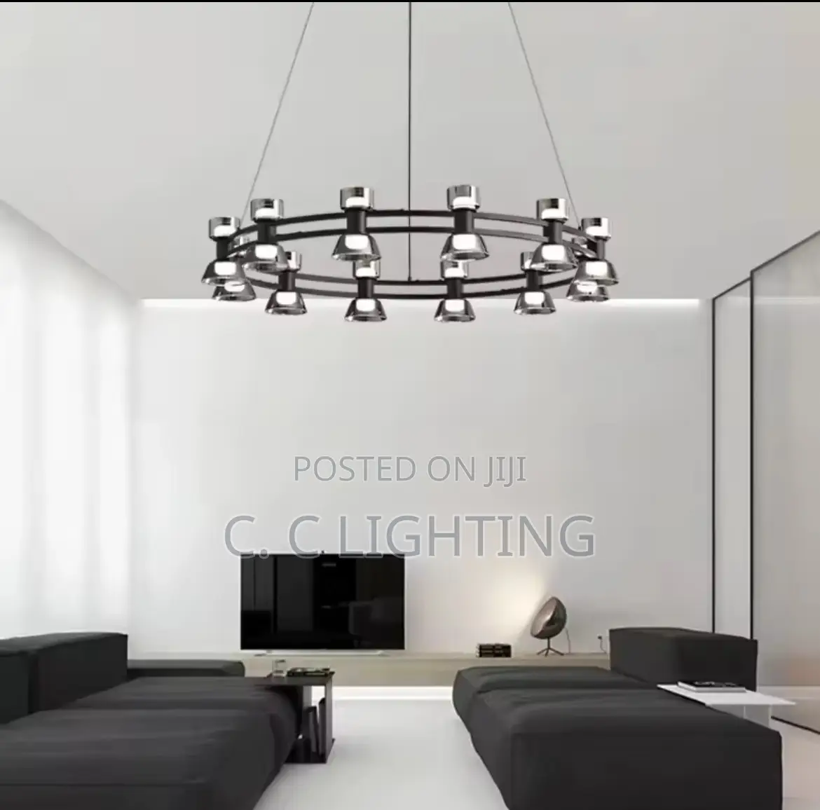 Italian Style Light Luxury Postmodern Glass Chandelier Light