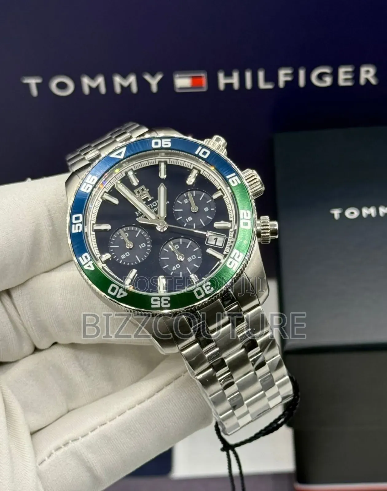 Original Tommy Hilfiger Silver Stainless Steel Chronograph Watch