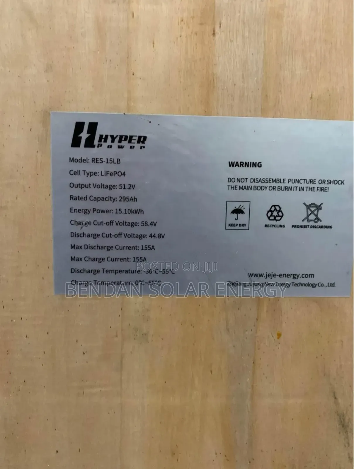 15kwh Hyper Power Lithium Battery – 51.2v Lifepo4