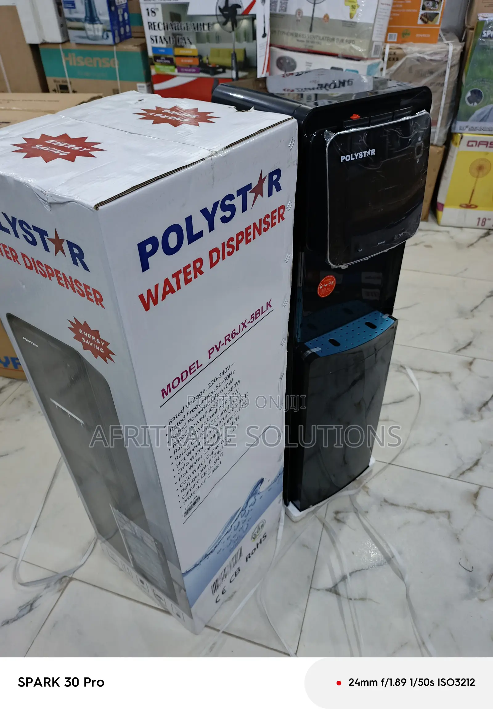 Polystar Pv-R6jx-5blk Sleek Standing Water Dispenser