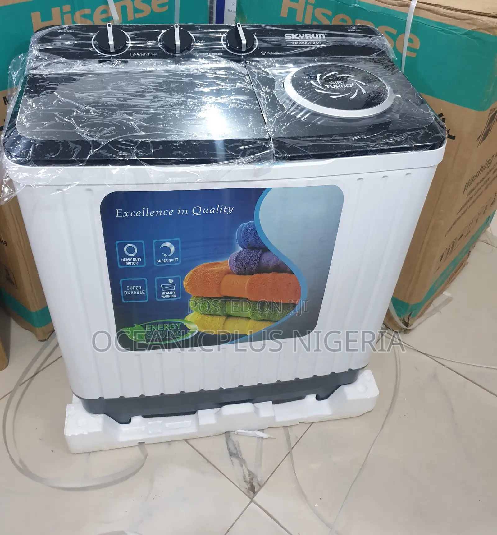 Skyrun 7kg Twin Tub Fabric-Friendly Washing Machine (Spb80-E05s)