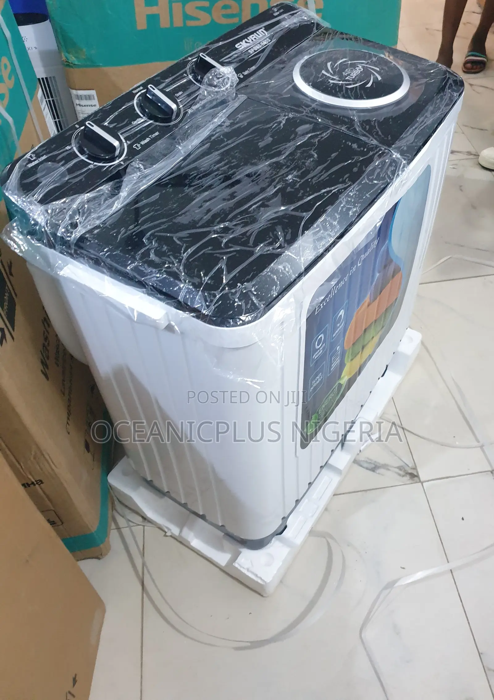 Skyrun 7kg Twin Tub Time - Saving Washing Machine (Spb80-E05s)