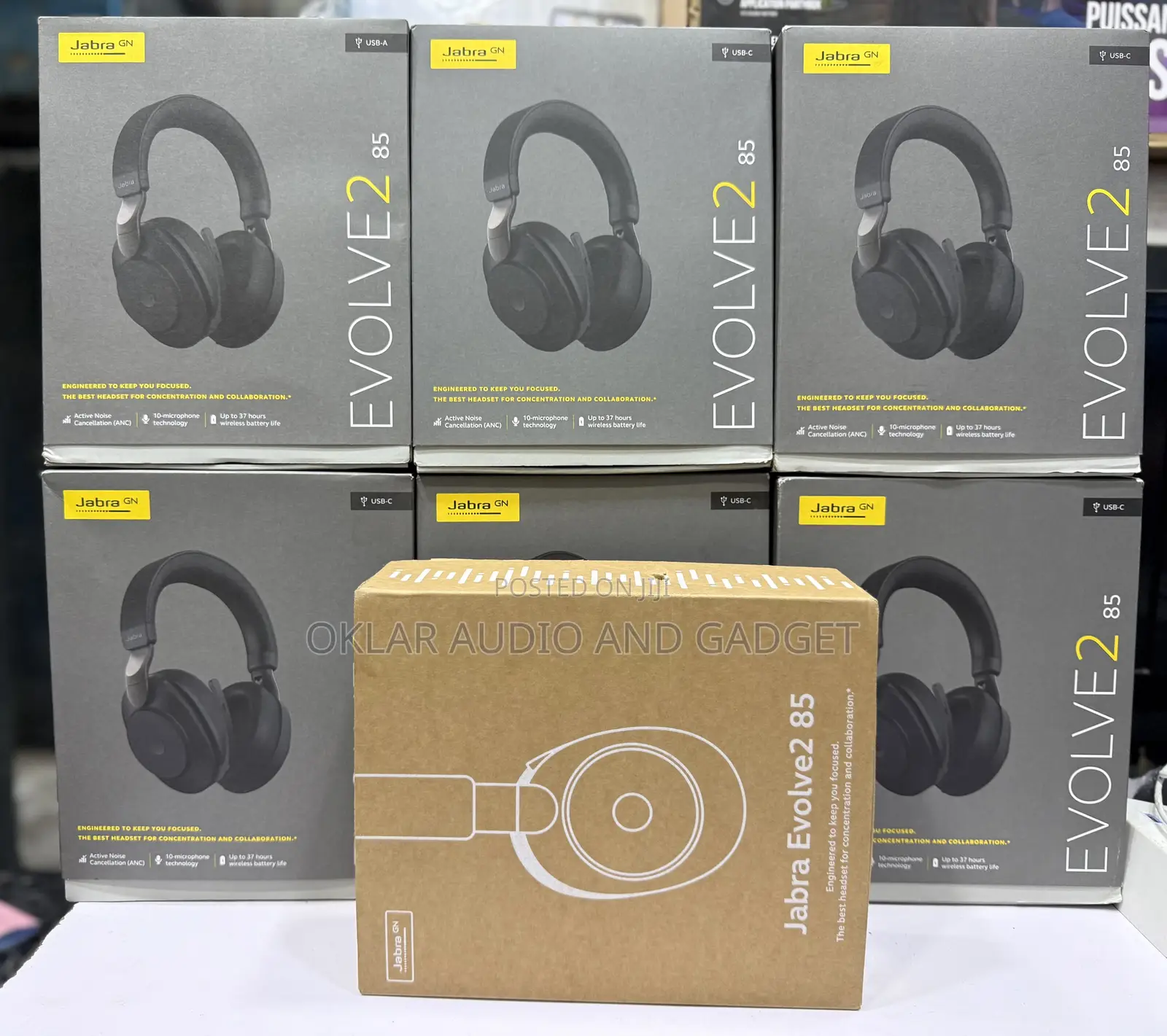 Jabra Evolve2 85 Ms Wireless Headset With Link380a Usb-c Dongle