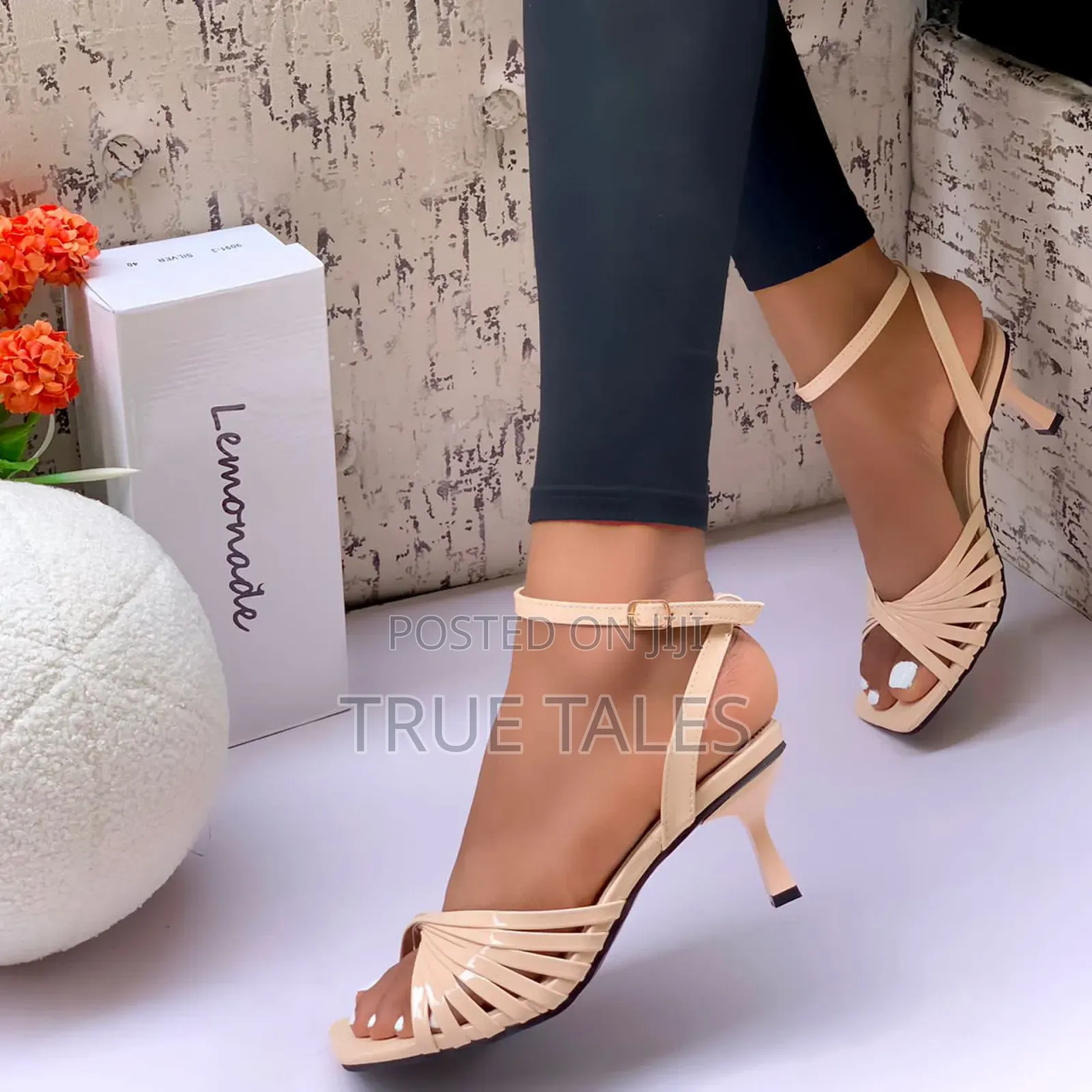 Women's Strappy Ankle Strap Open Toe Mid Heels Sandals. Sizes 37 To 42
