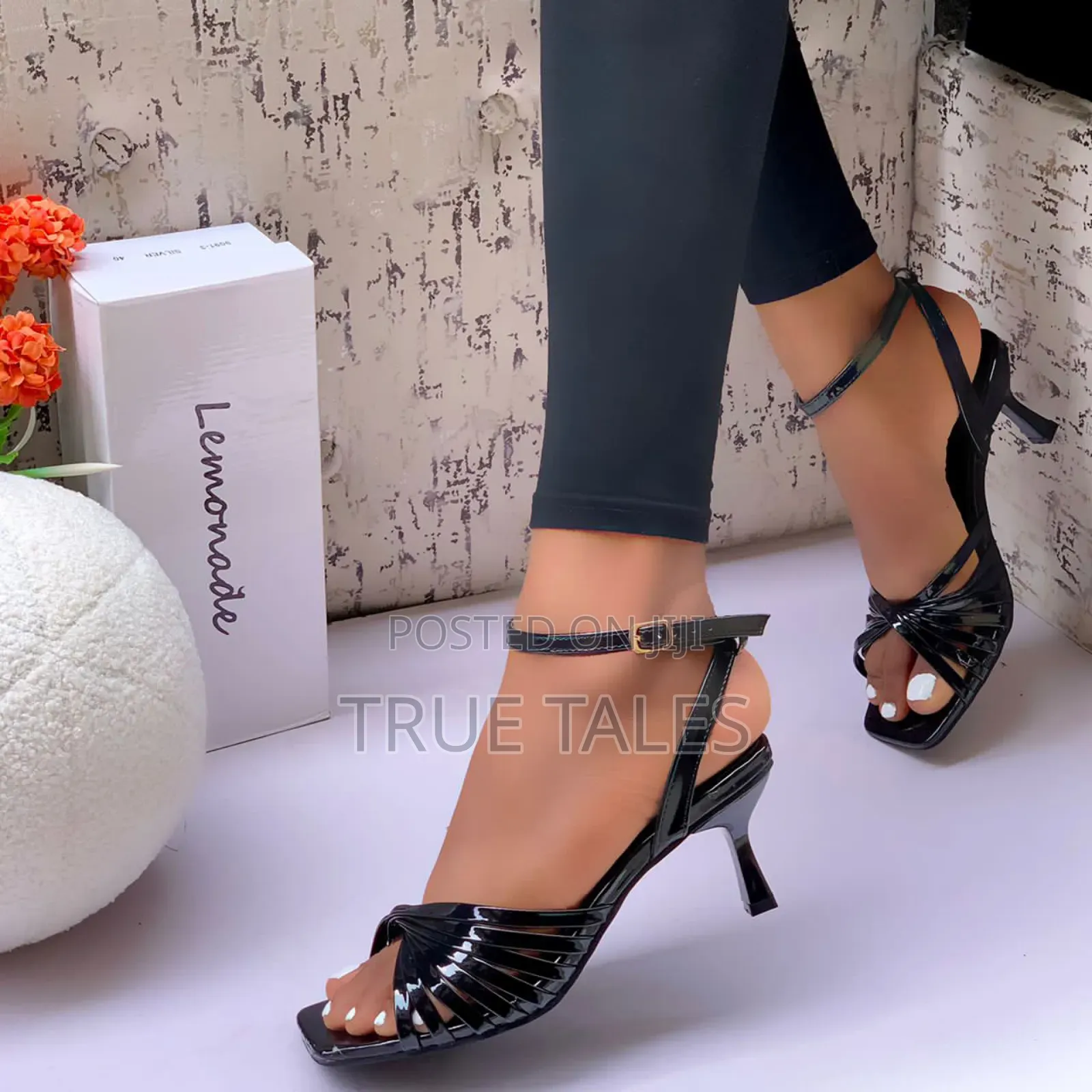 Women's Strappy Ankle Strap Open Toe Mid Heels Sandals. Sizes 37 To 42
