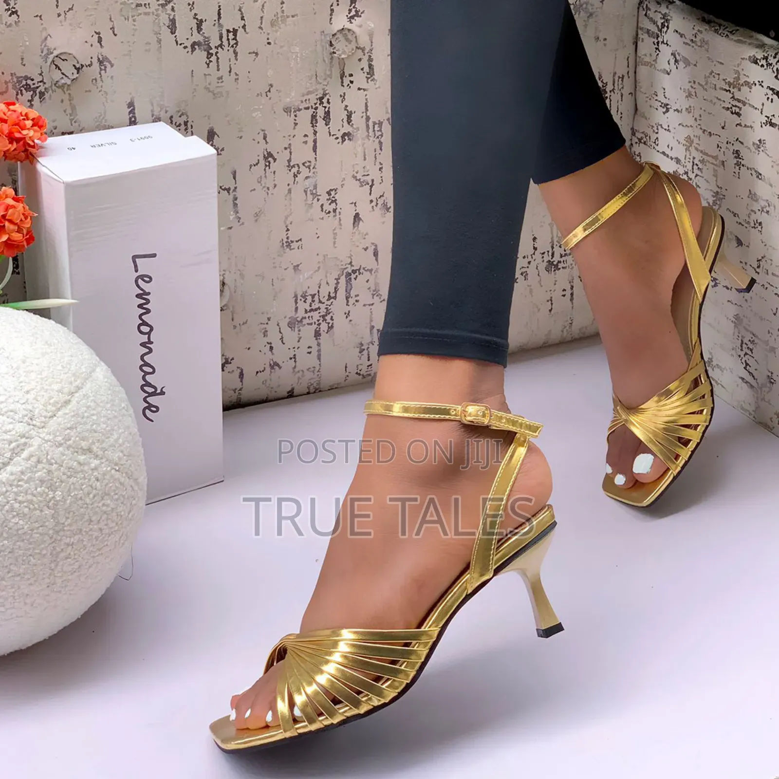 Women's Strappy Ankle Strap Open Toe Mid Heels Sandals. Sizes 37 To 42
