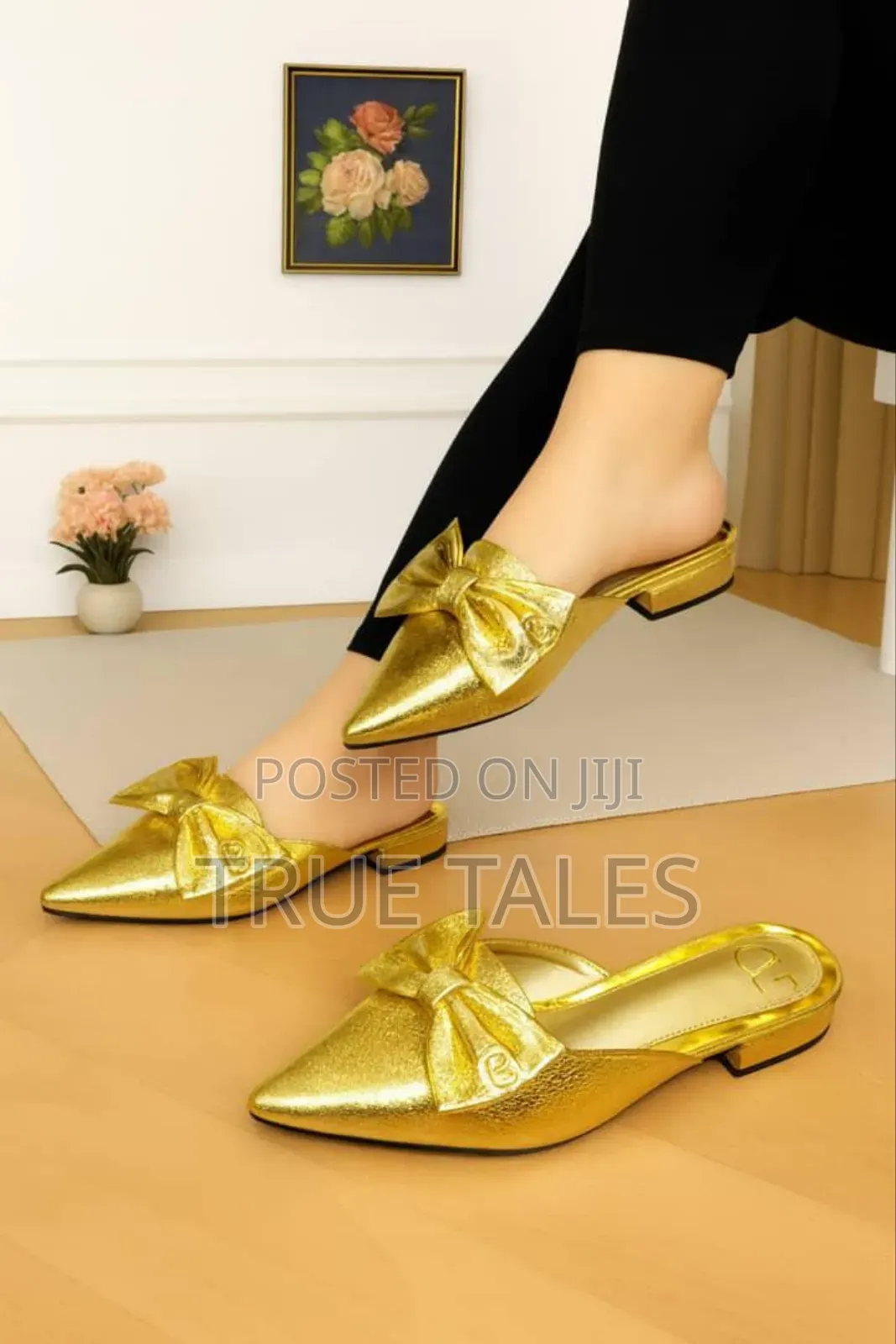 Women's Classy Pointed-toe Flats With Bow Design. Sizes 37-42