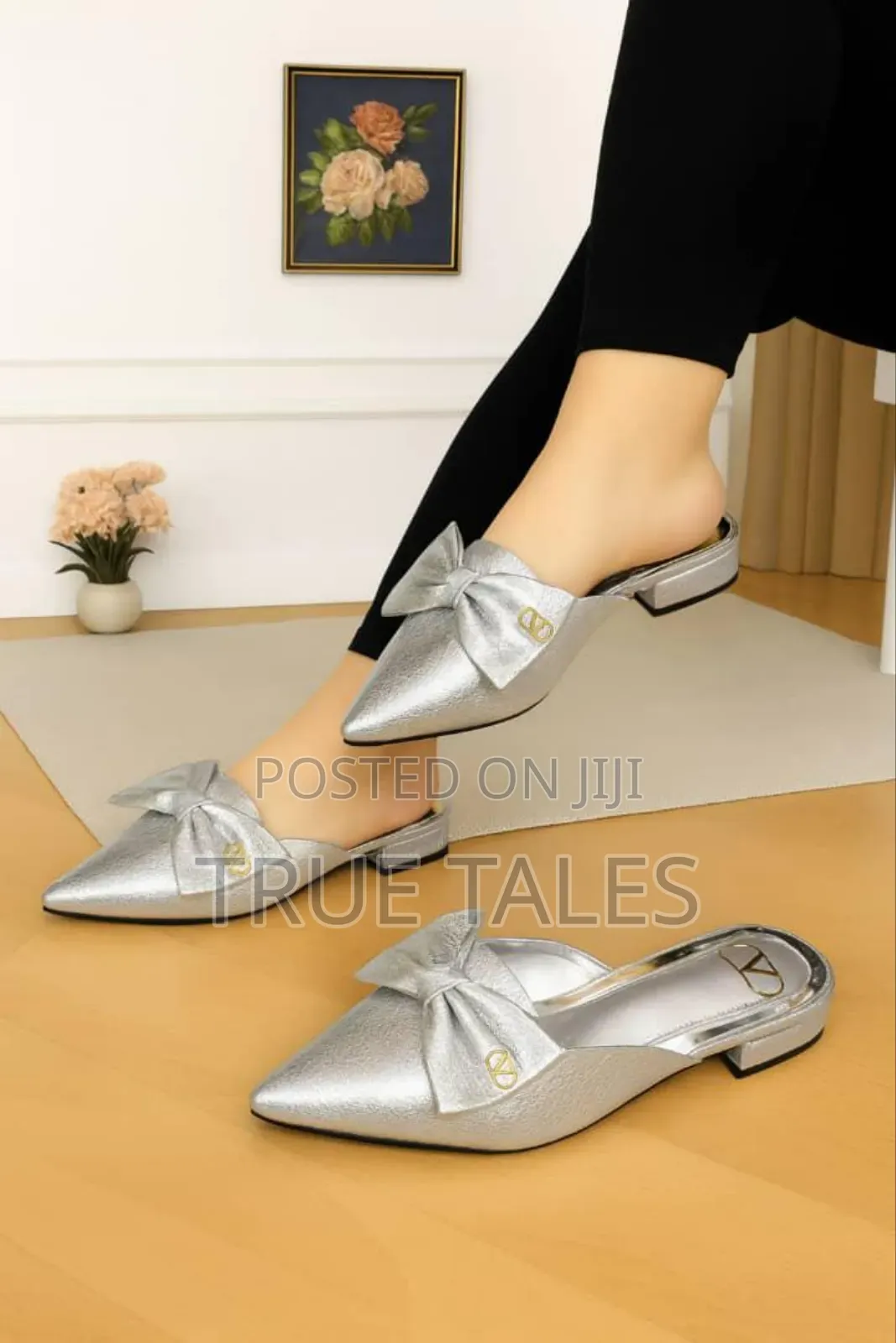 Women's Classy Pointed-toe Flats With Bow Design. Sizes 37-42