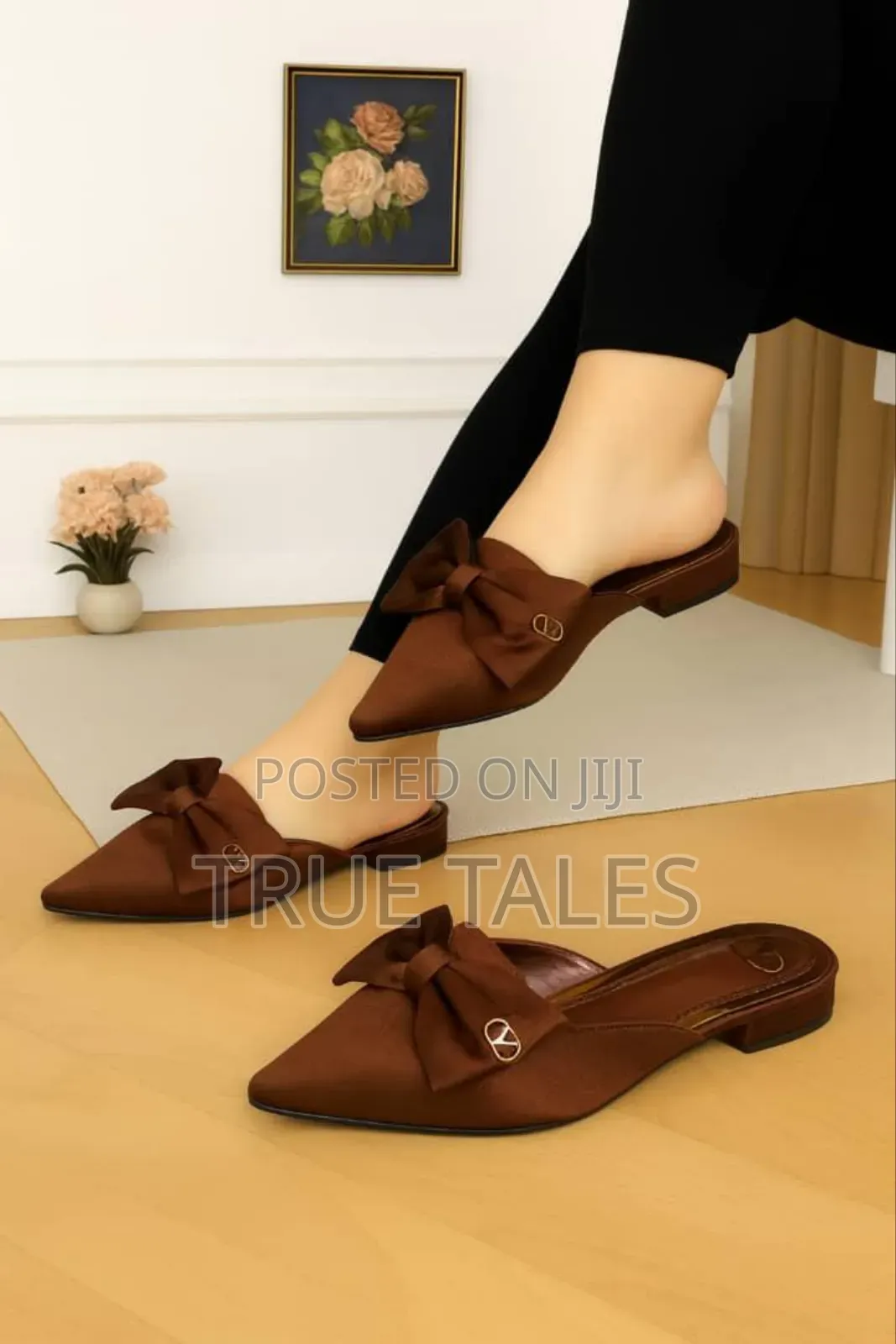 Women's Classy Pointed-toe Flats With Bow Design. Sizes 37-42
