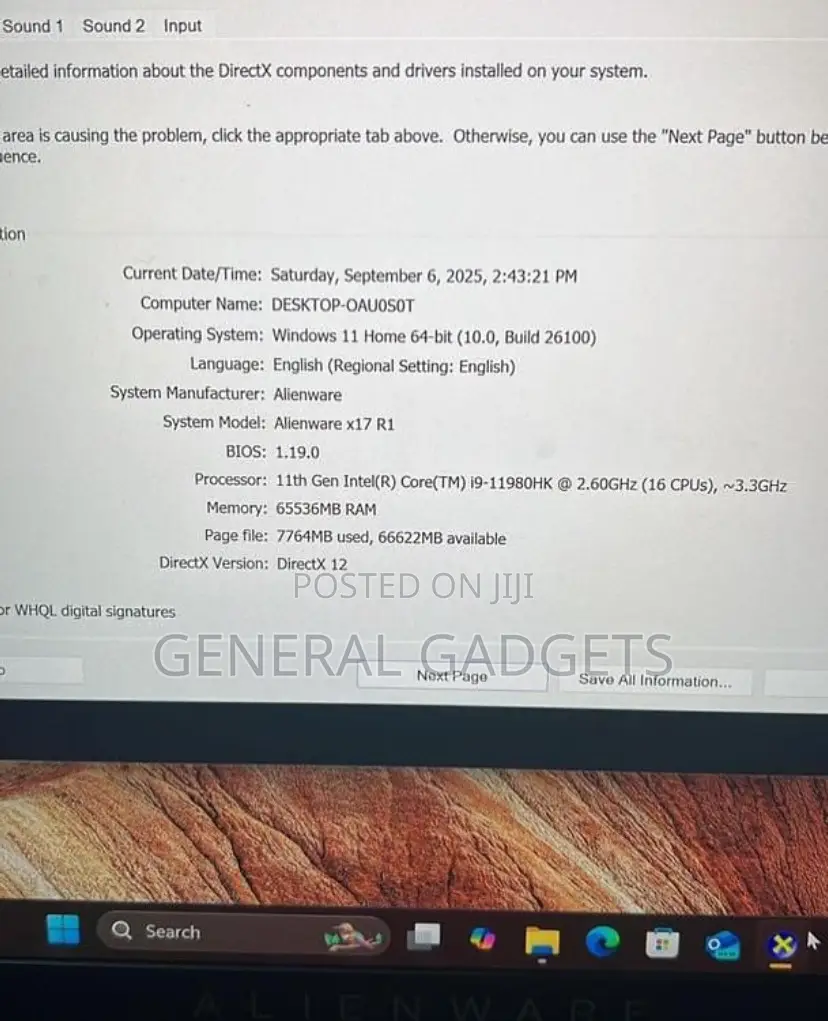 Laptop Alienware M17x R2 32GB Intel Core I9 SSD 2T