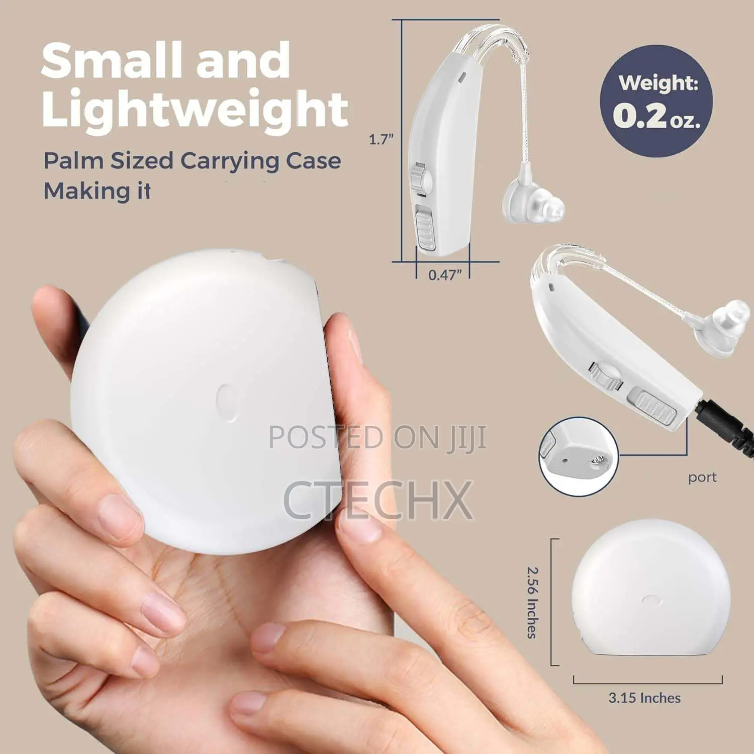 Medca Digital Hearing Amplifier Pair of 2 All-Day Battery Life, White
