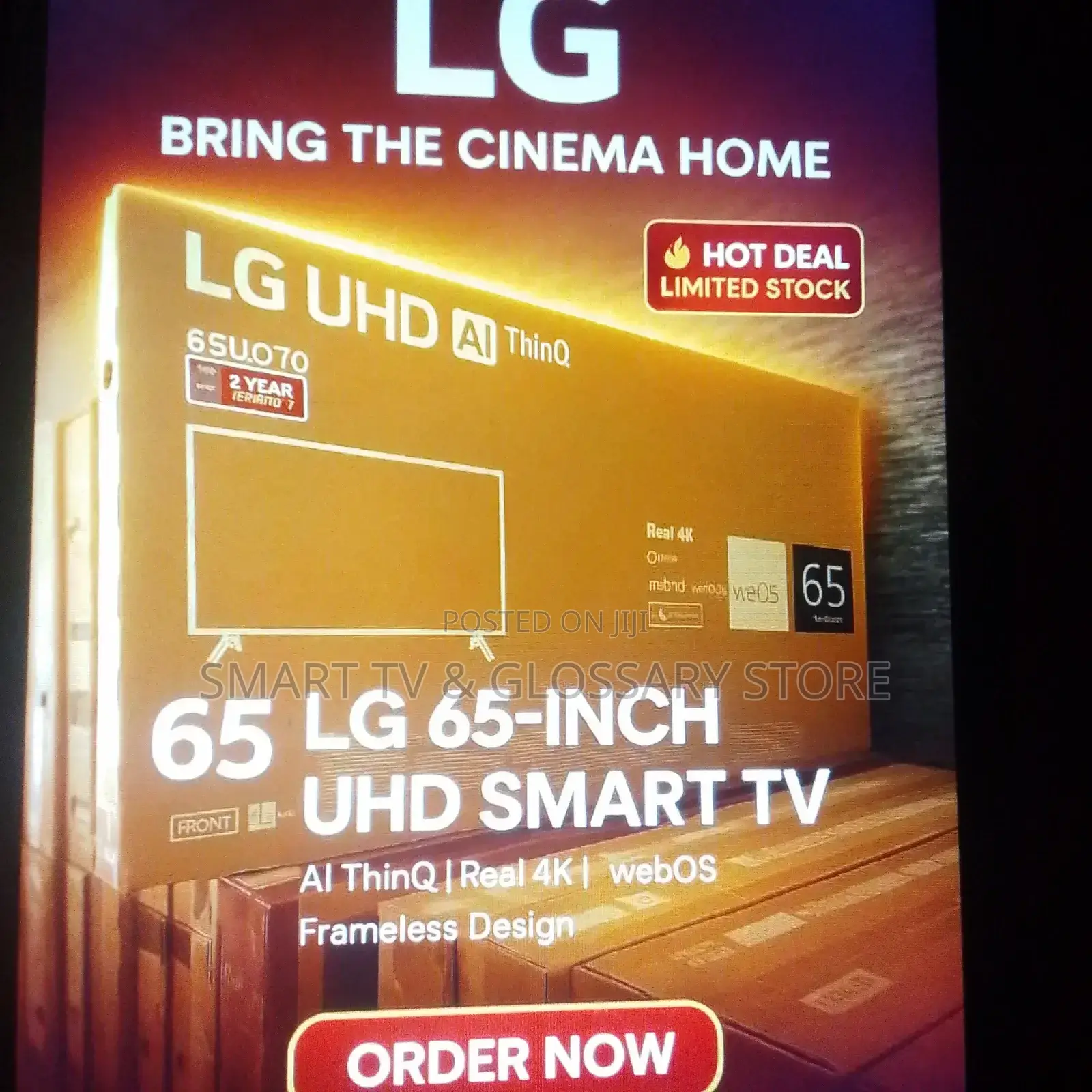 Lg 65 Inches Smart Auxillary Audio, Ai Thinq
