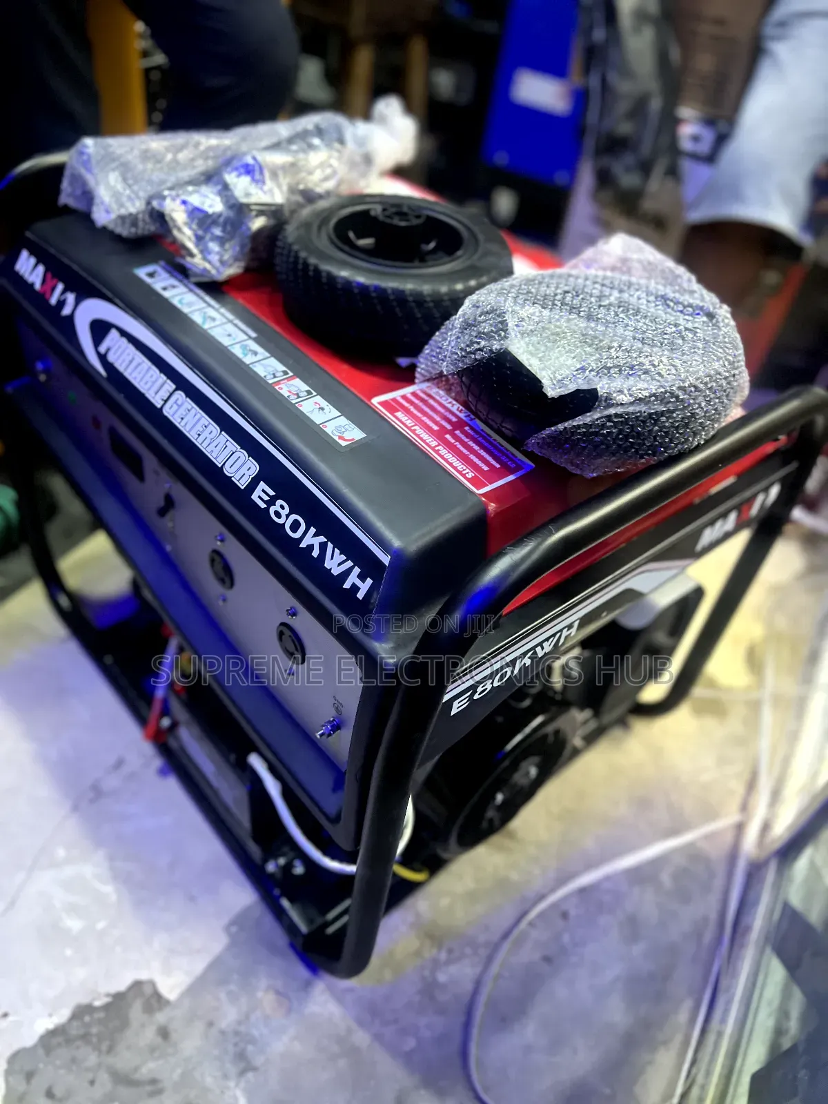 Brand New E80 10kva Maxi Petrol Generator Key Start, Battery Tires