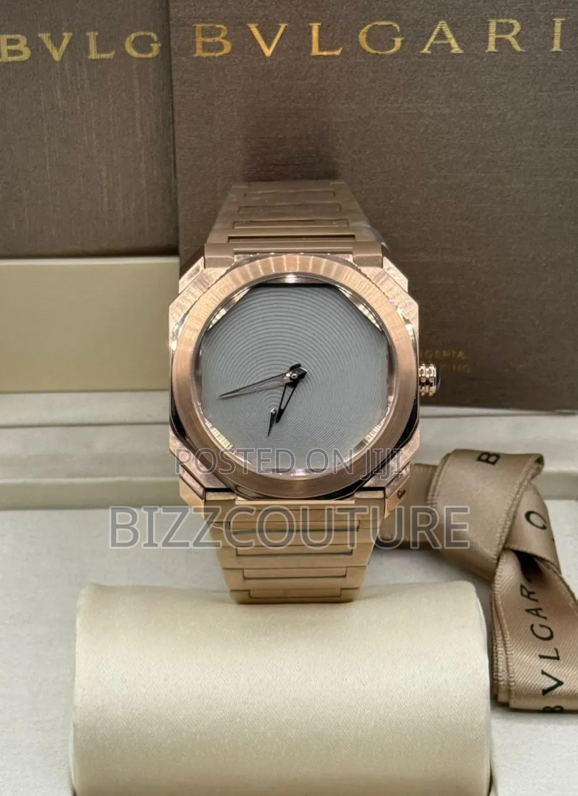 Original Bvlgari Gold Stainless Steel Quartz Analog Watch in Store.