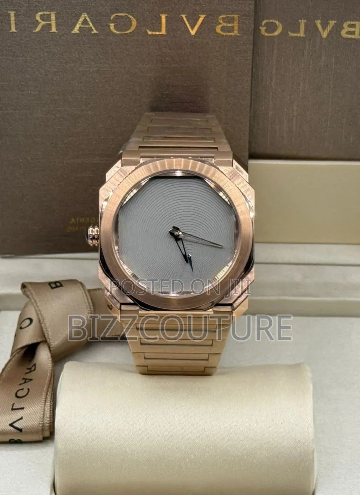 Original Bvlgari Gold Stainless Steel Quartz Analog Watch in Store.