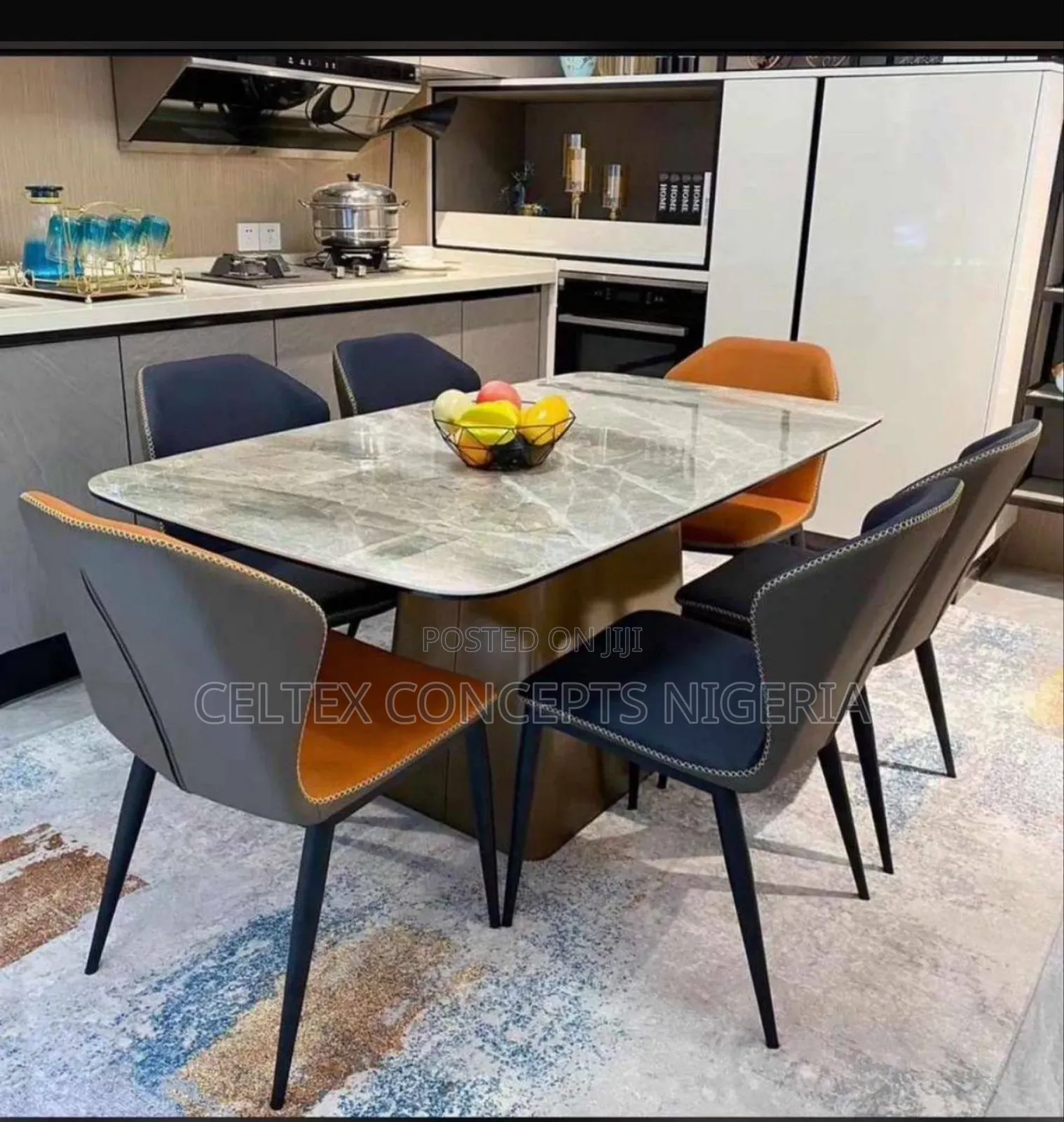 Six Seater Marble Dining Table