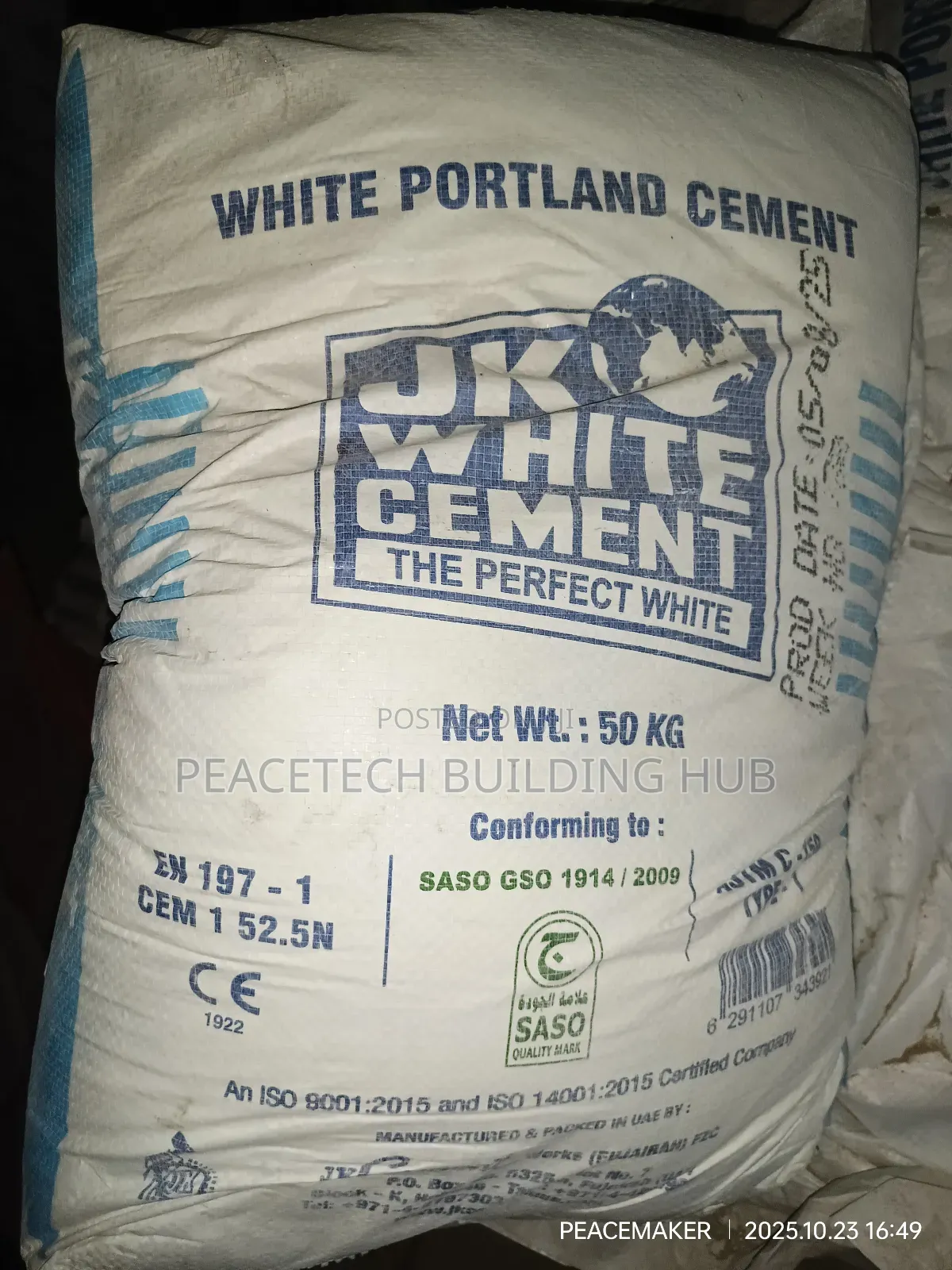 Original Jk White Cement 50kg