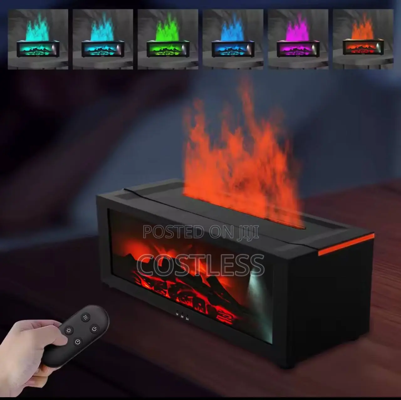 Colorful Fireplace Flame Aroma Diffuser Humidifier