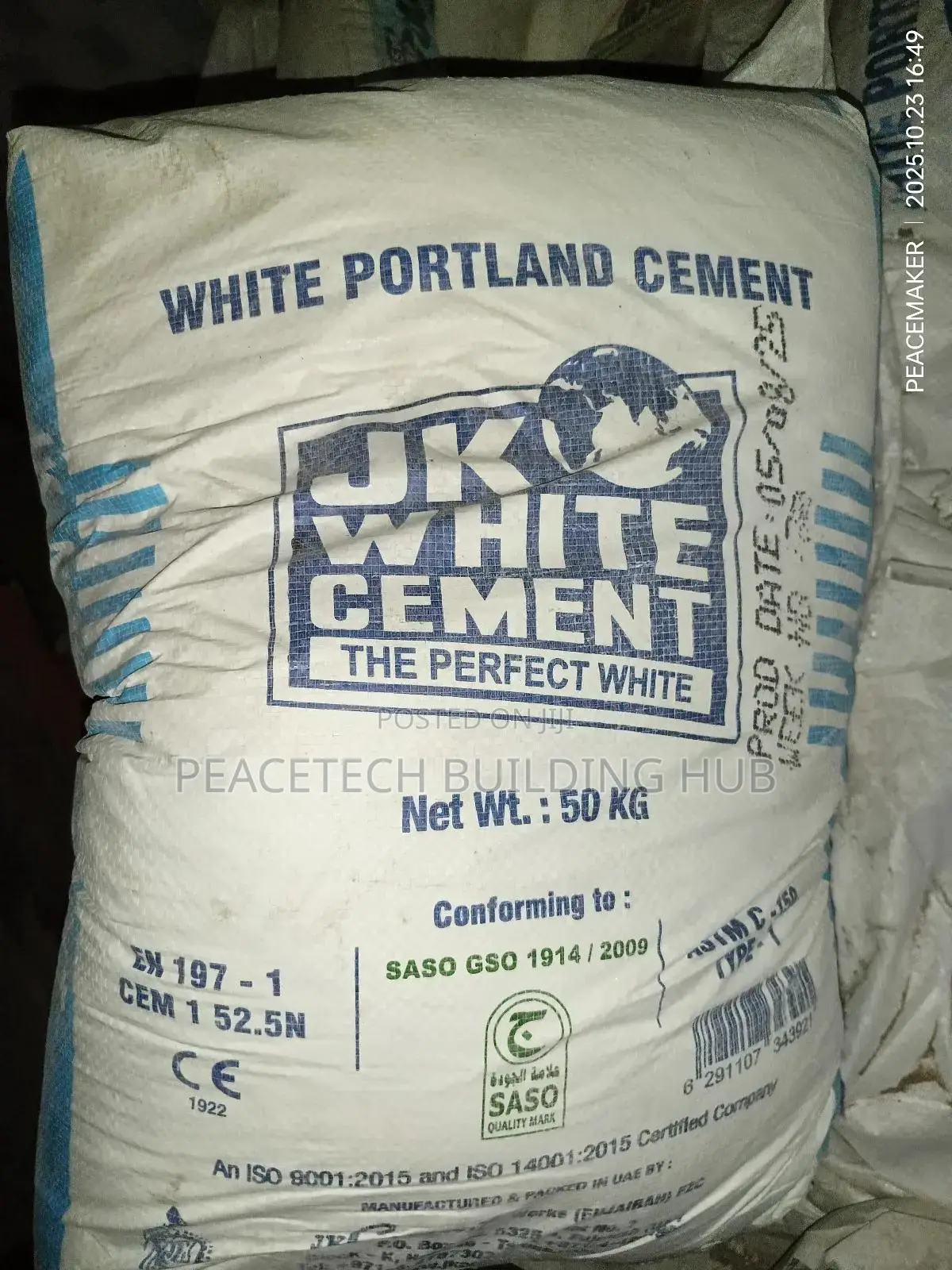 Original Jk White Cement 50kg