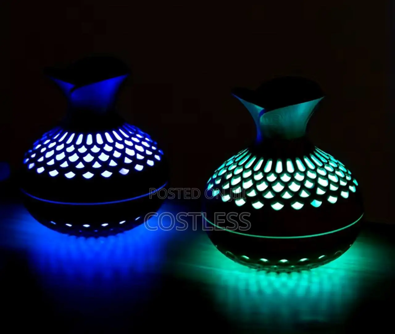 Hollow Vase Shape Humidifier With Colorful Night Lights