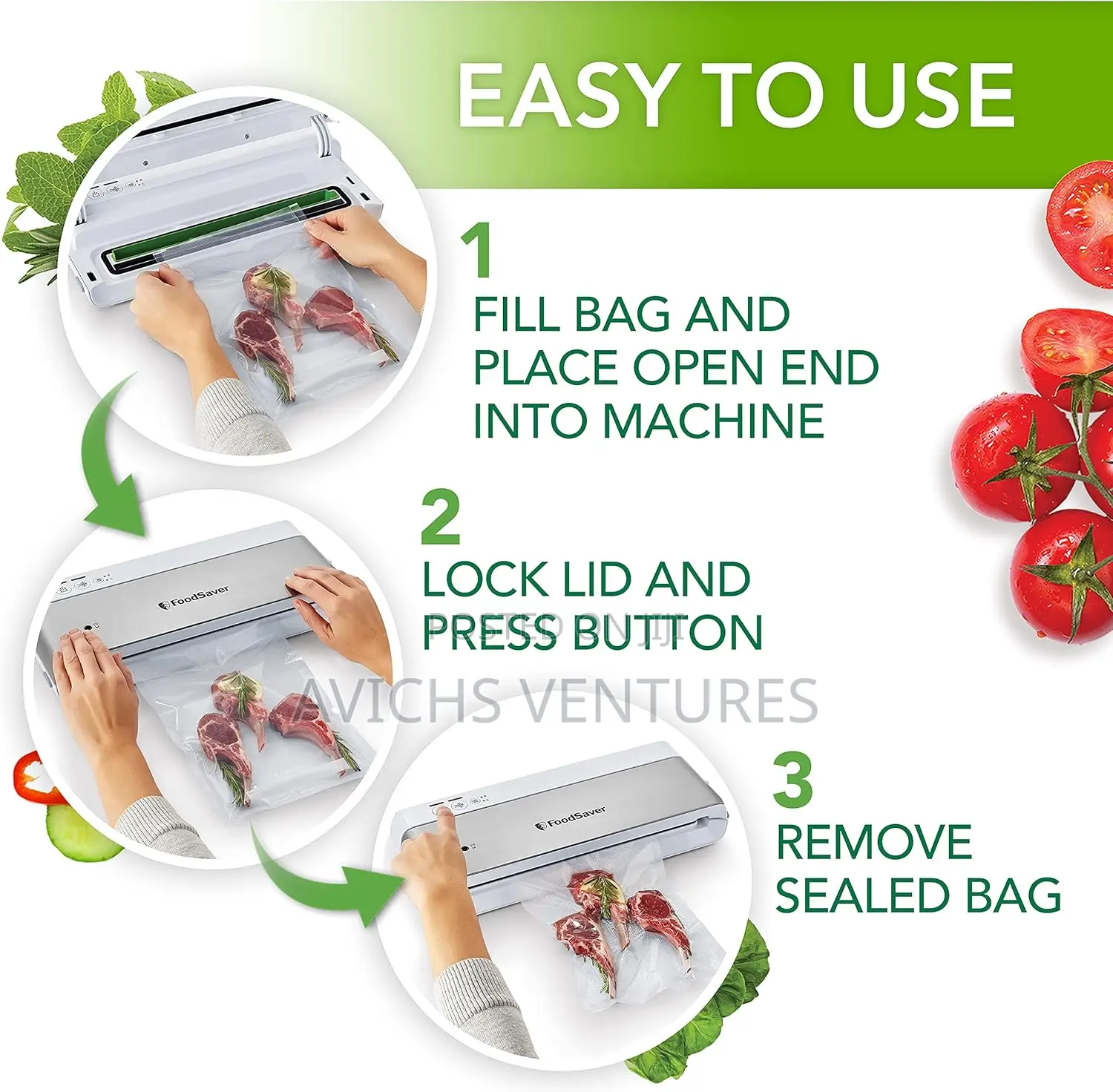 Compact Food Vacuum Sealer Machine With Handheld Sealer Accessory