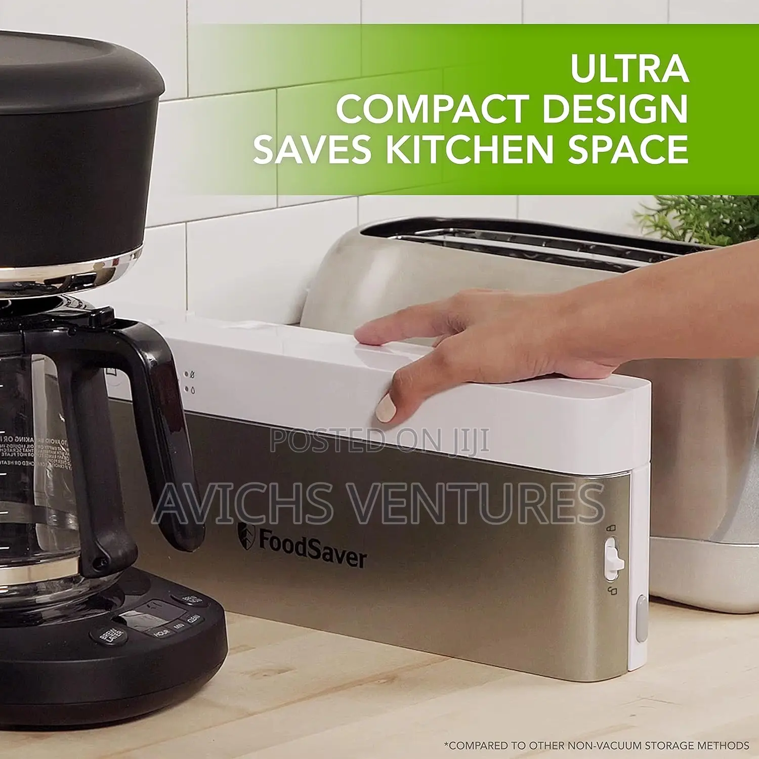 Compact Food Vacuum Sealer Machine With Handheld Sealer Accessory