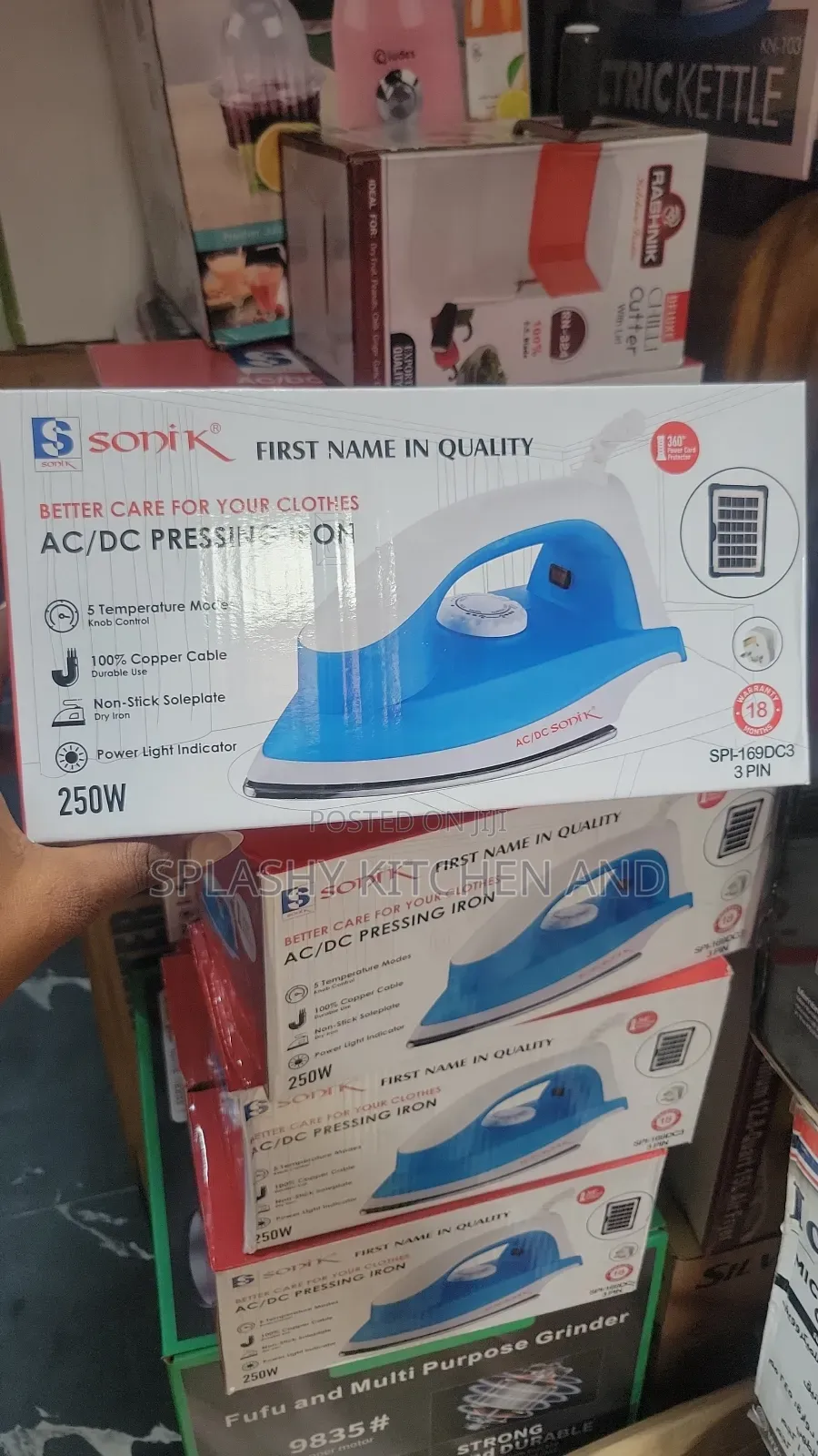 Sonik Solar/Inverter Pressing Iron 250w