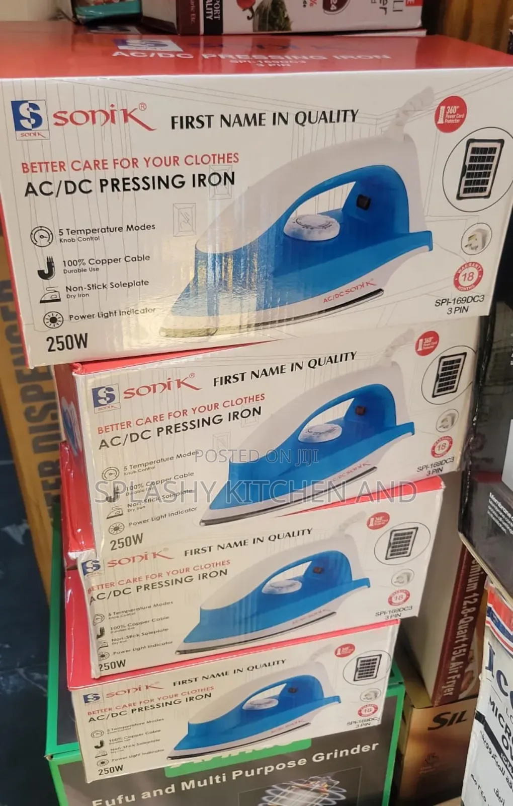 Sonik Solar/Inverter Pressing Iron 250w
