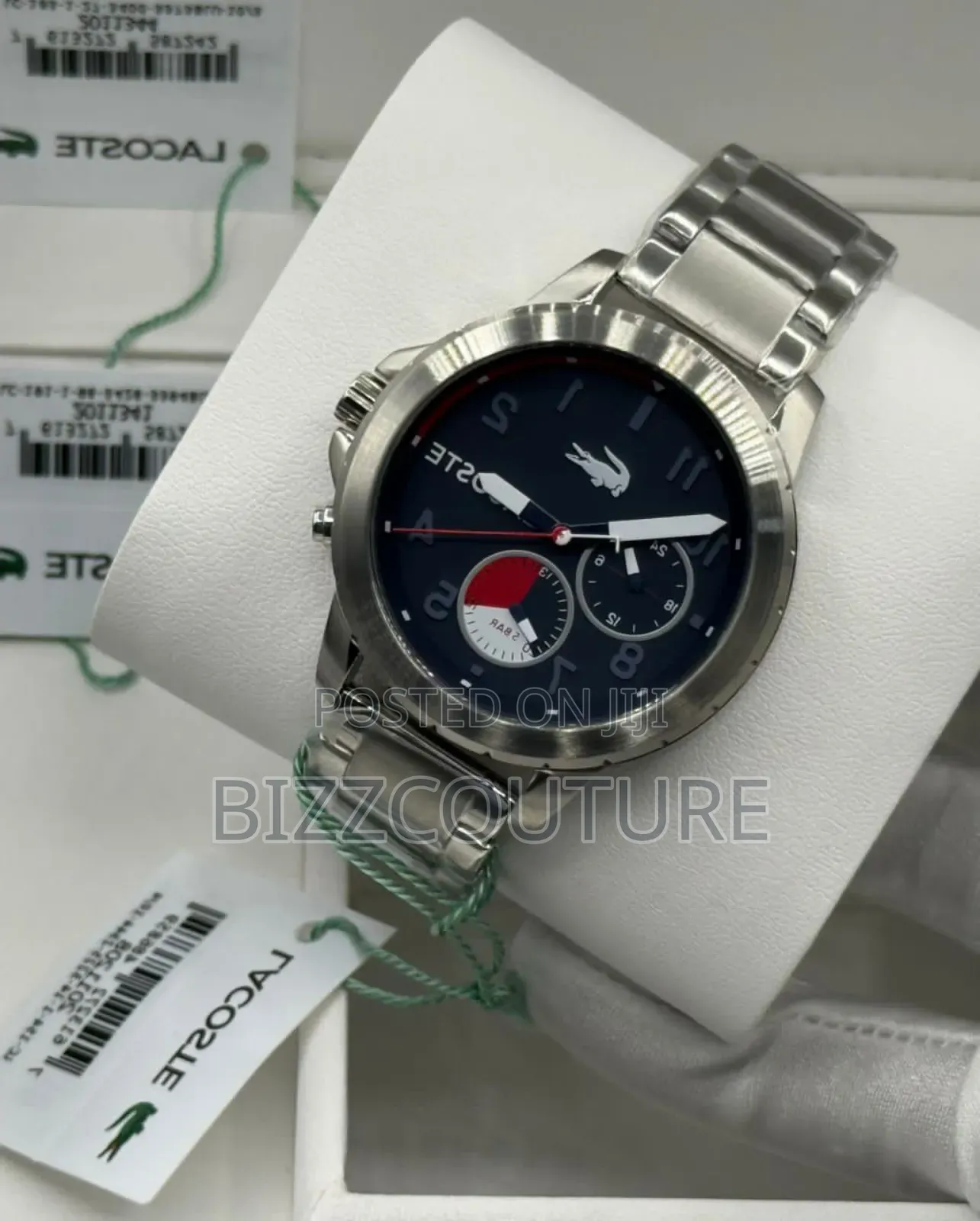 Original Lacoste Silver Stainless Steel Chronograph Quartz Watch