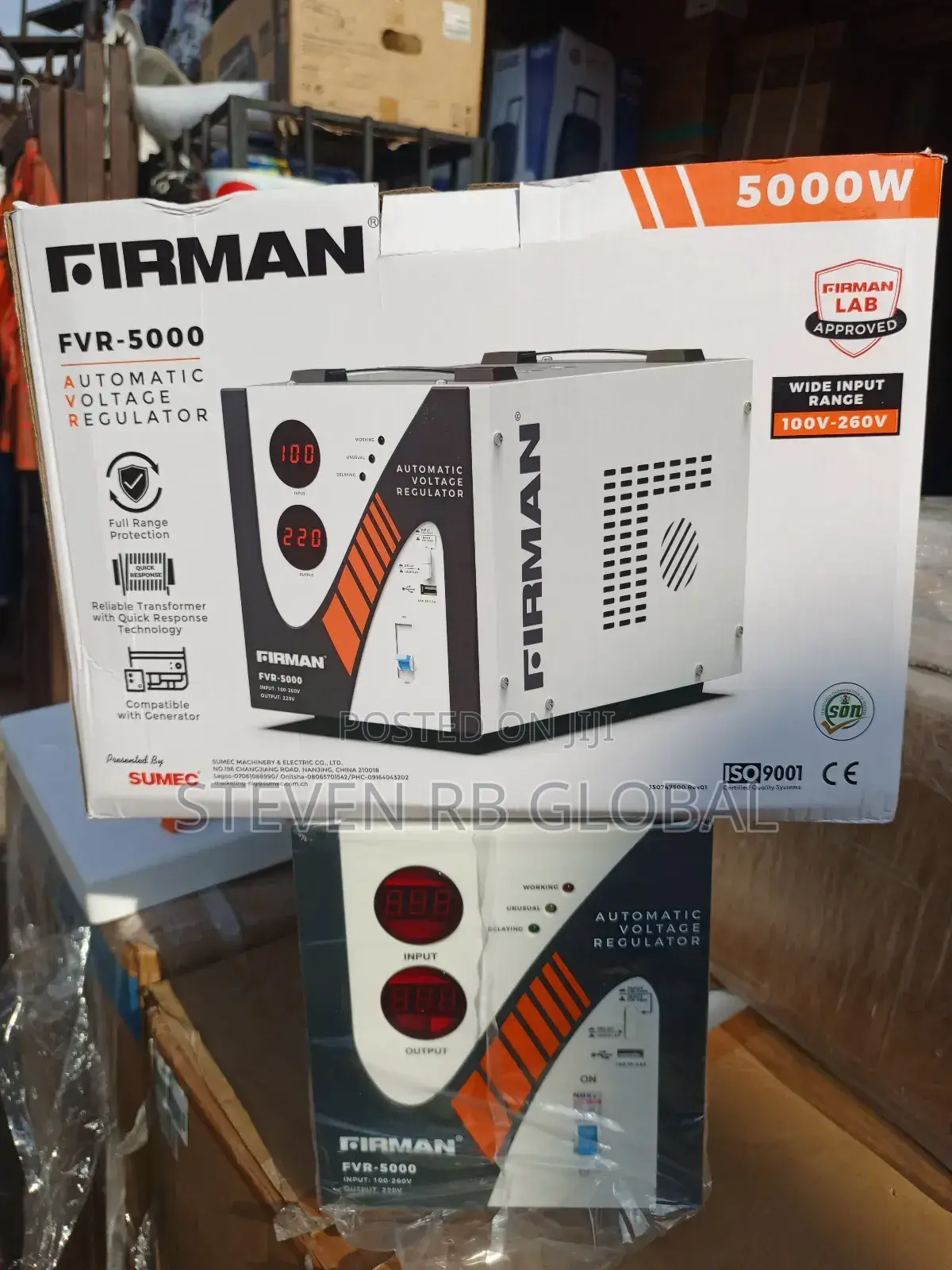 Firman 5000w Stabilizer With Usb Port | FVR-5000