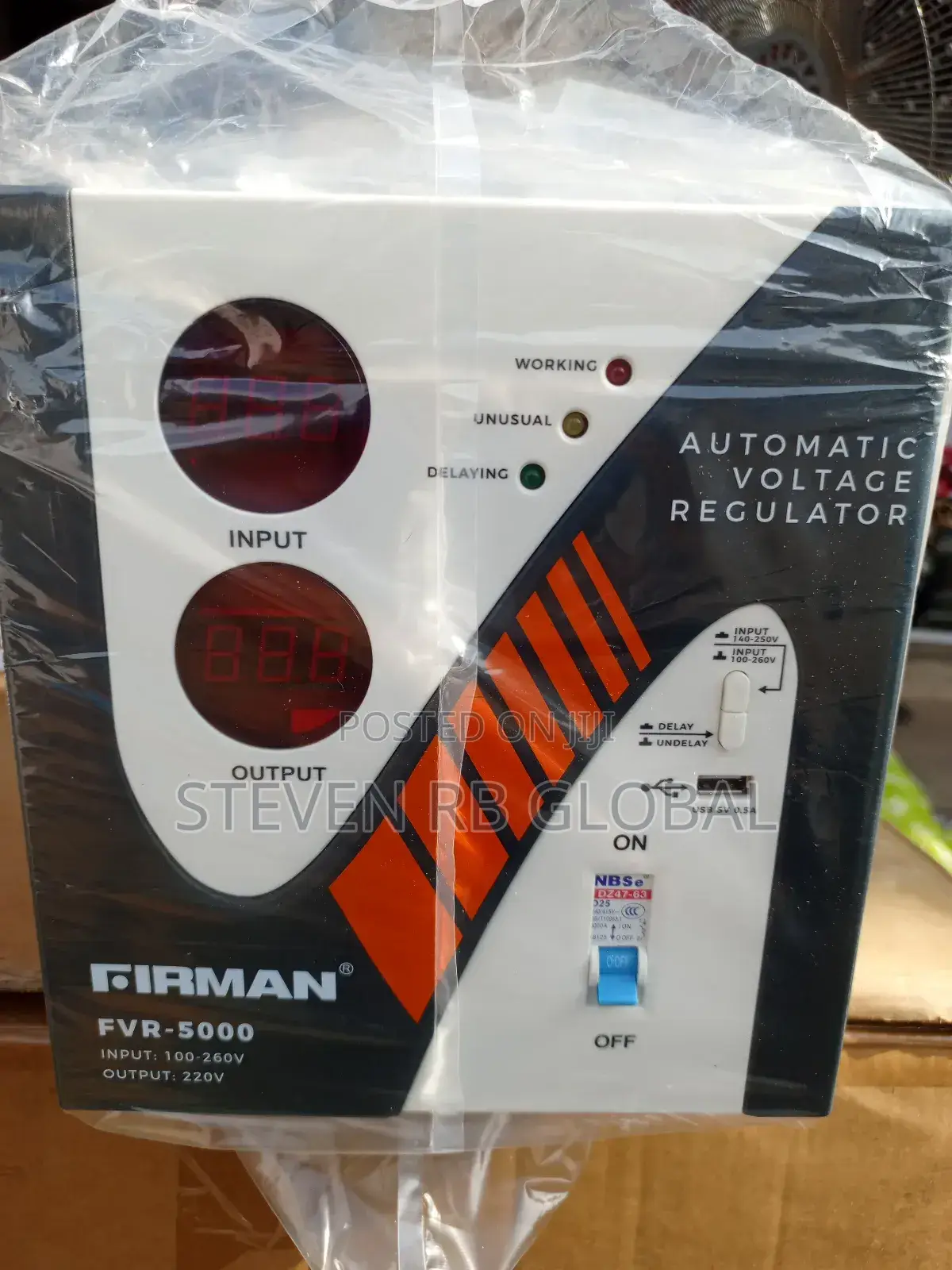 Firman 5000w Stabilizer With Usb Port | FVR-5000