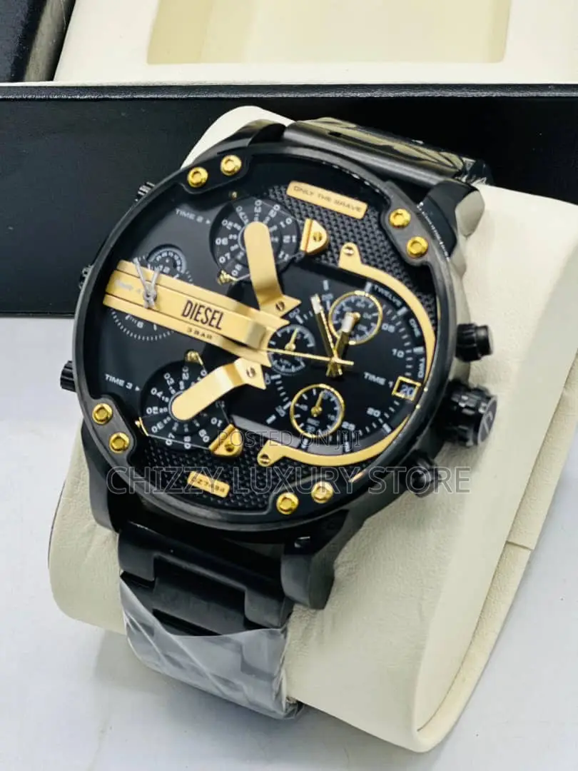 Diesel Quality Luxury Men Chronograph Chain Strap Wristwatch