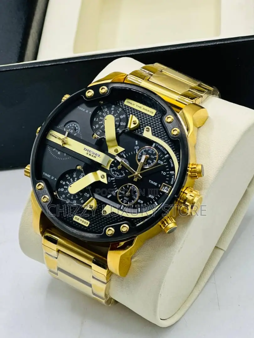 Diesel Quality Luxury Men Chronograph Chain Strap Wristwatch