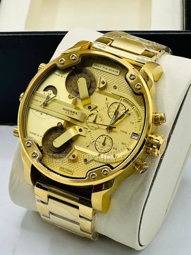 Diesel Quality Luxury Men Chronograph Chain Strap Wristwatch
