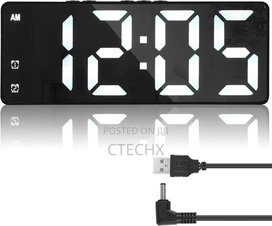 Digital Alarm Clock, Bedside Alarm Clock With 6.5" Display