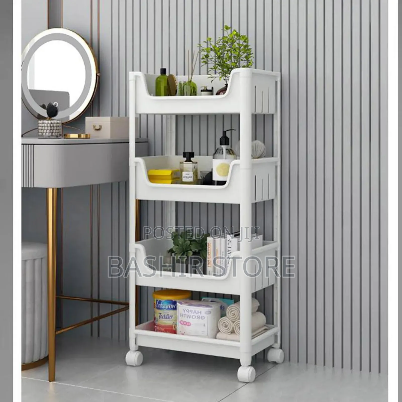4-Layer Multifunctional Storage Rack With Wheels,