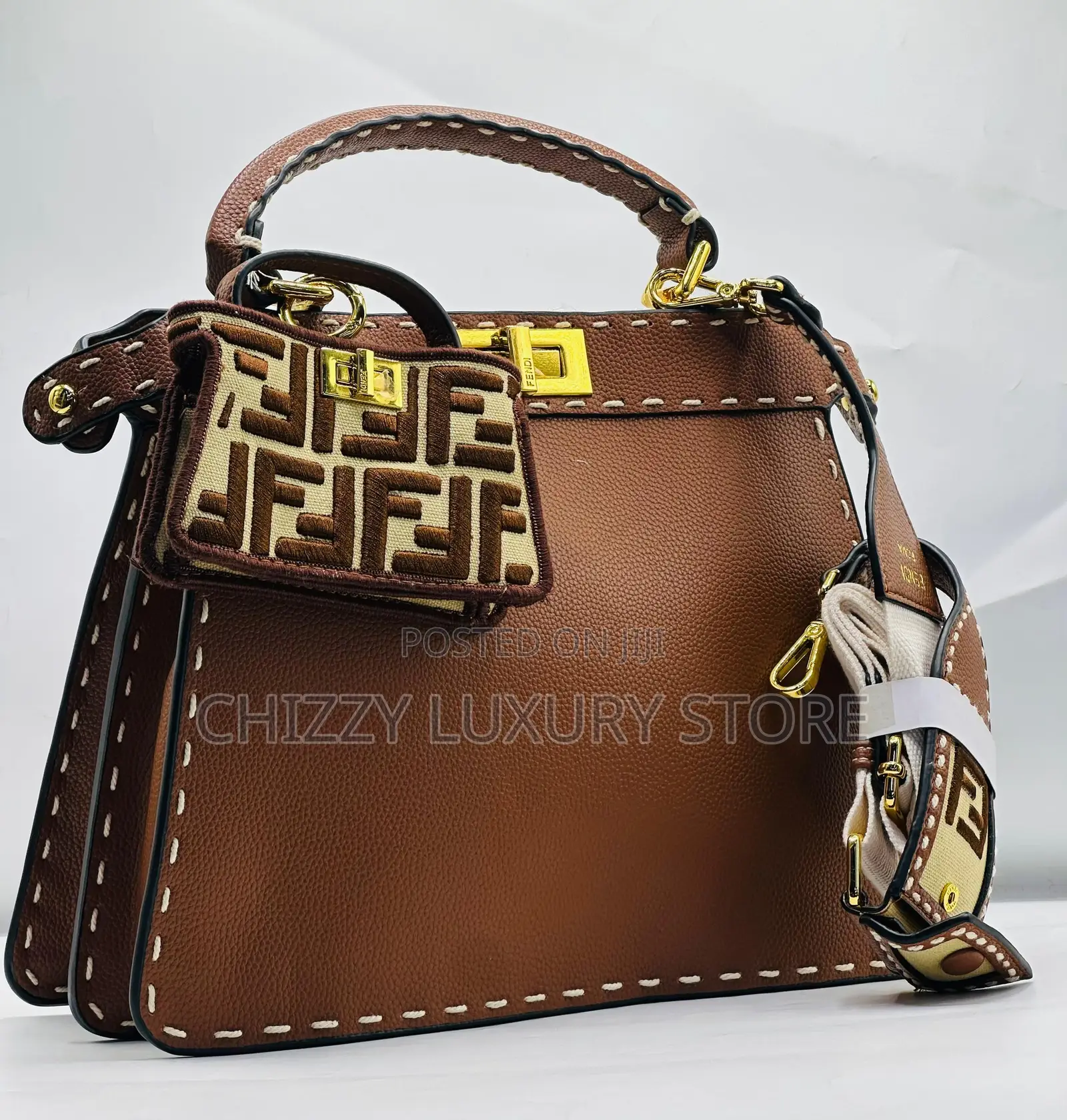Fendi Quality Luxury Ladies Genuine Leather Handbag