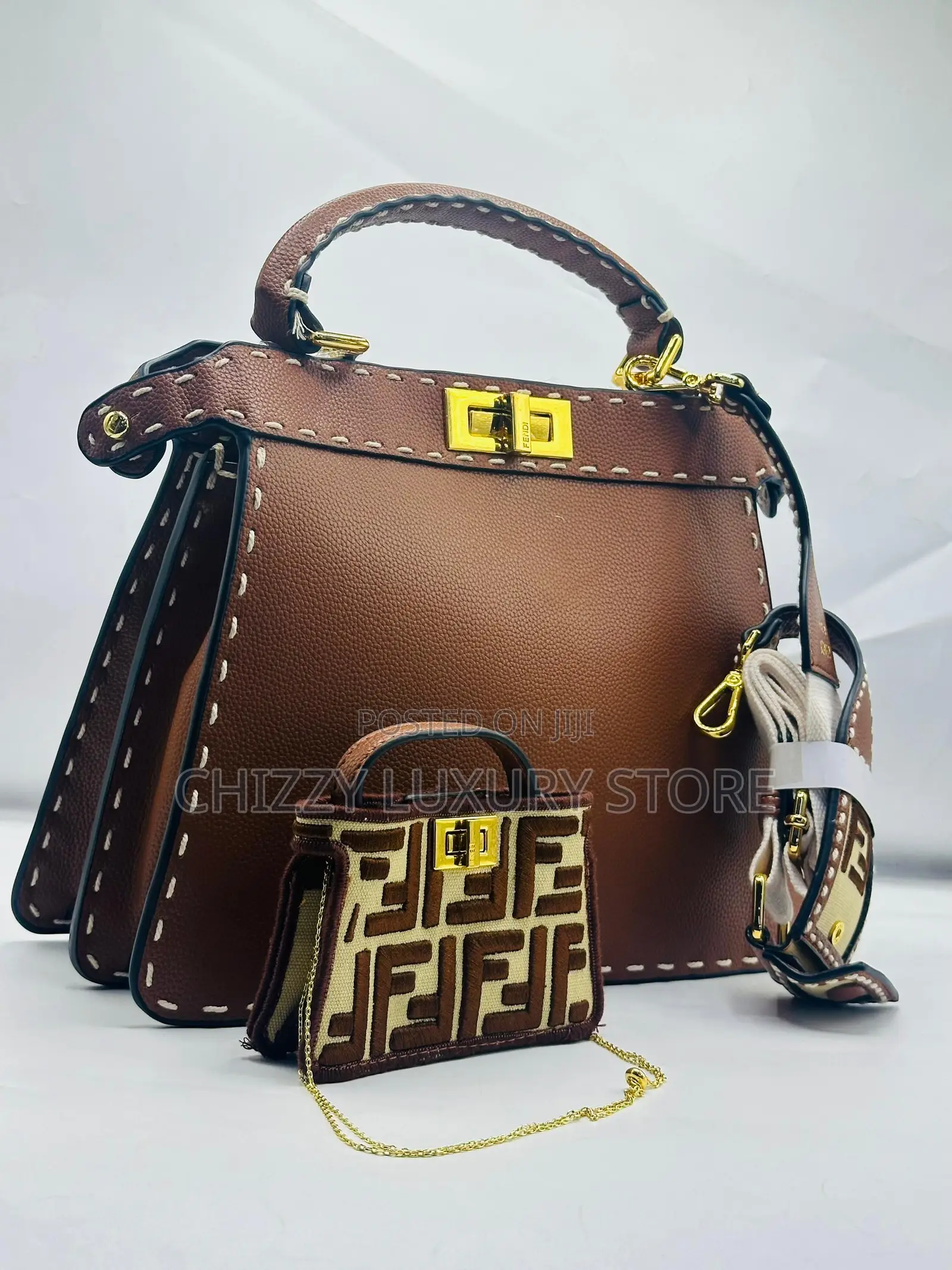 Fendi Quality Luxury Ladies Genuine Leather Handbag