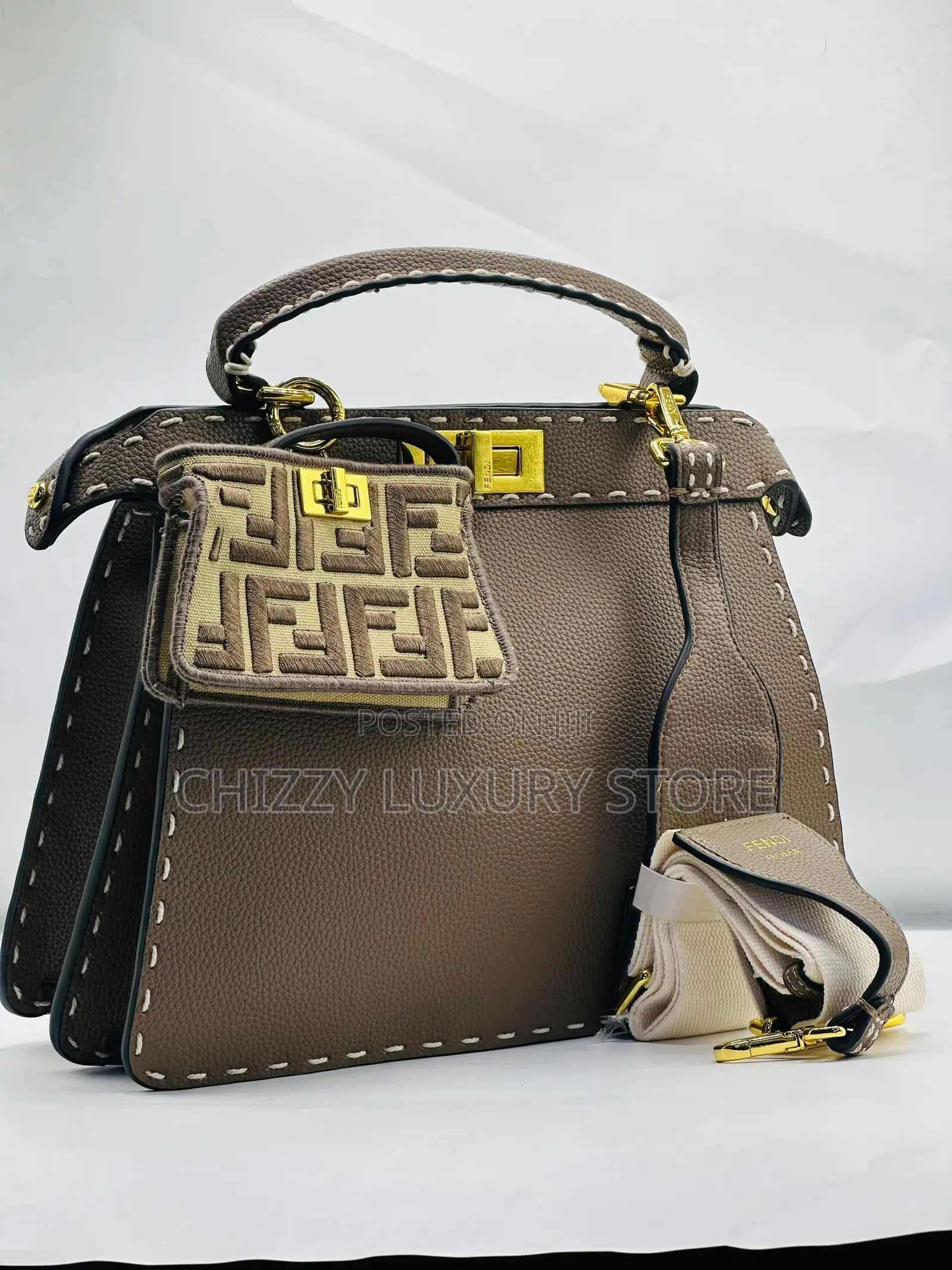 Fendi Quality Luxury Ladies Genuine Leather Handbag