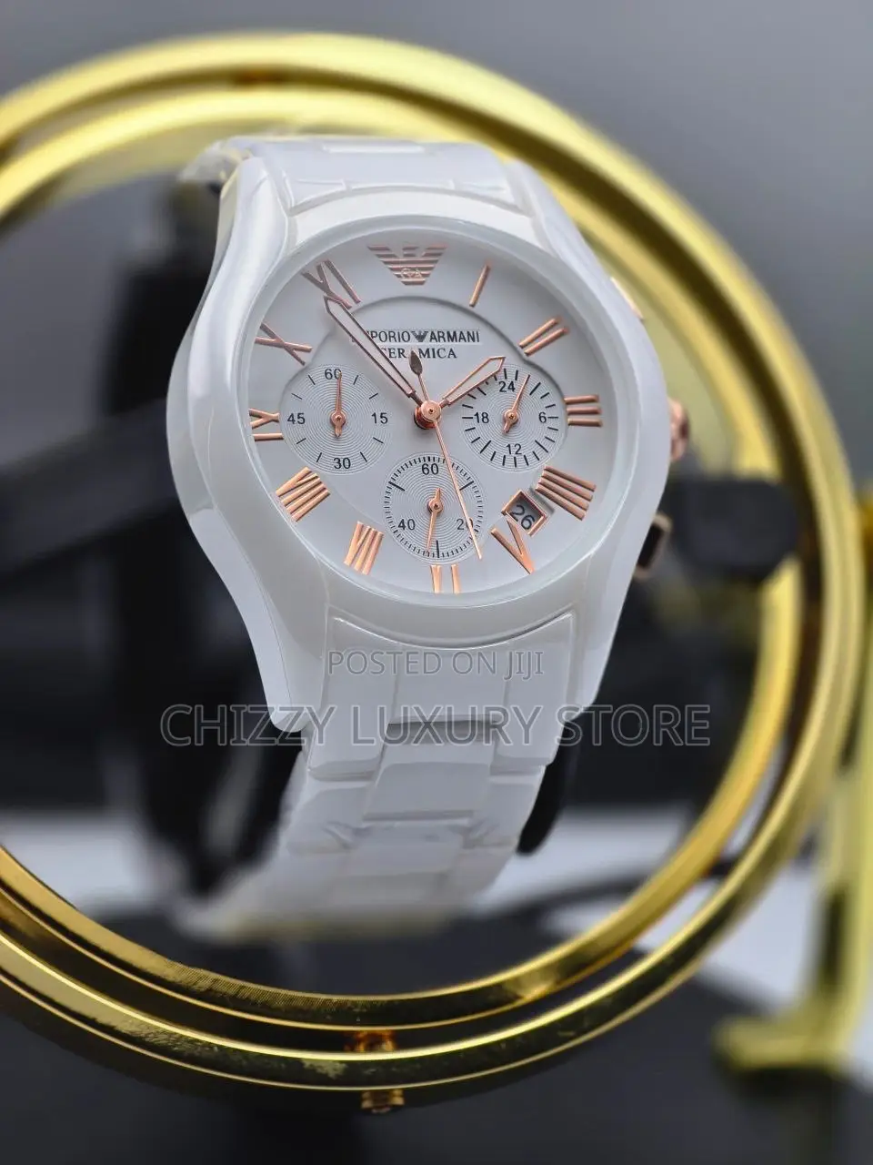 Armani Quality Men Chain Strap Wristwatch