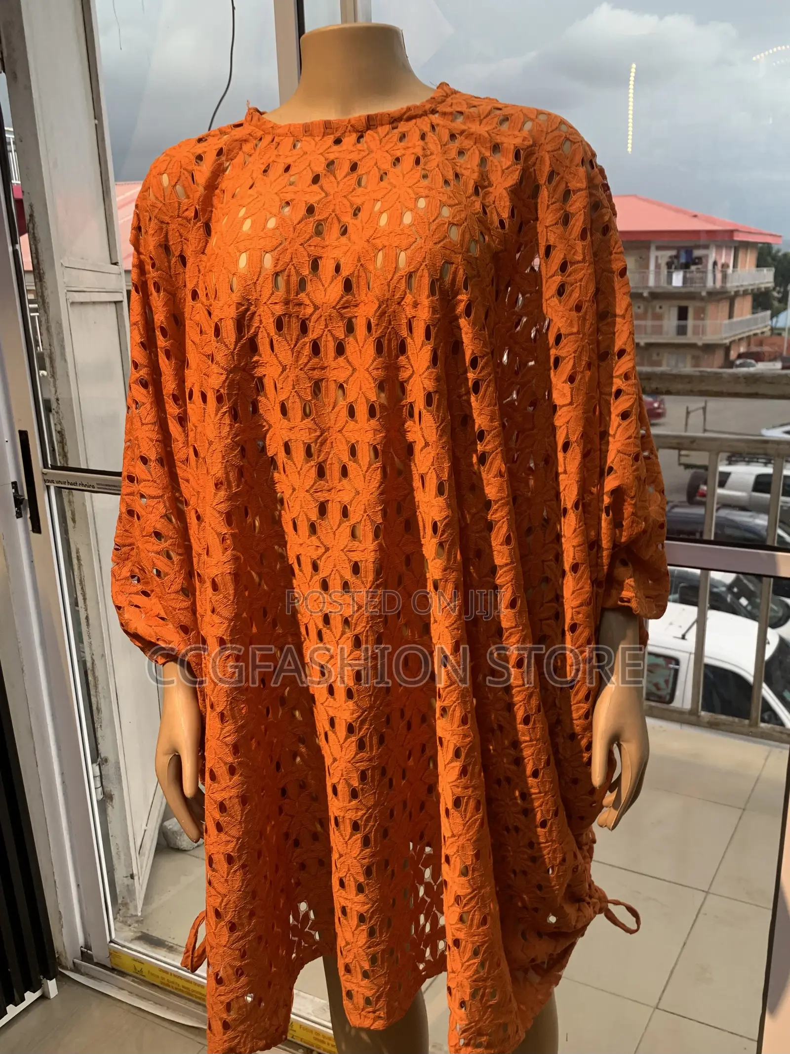 Orange Lace Tops