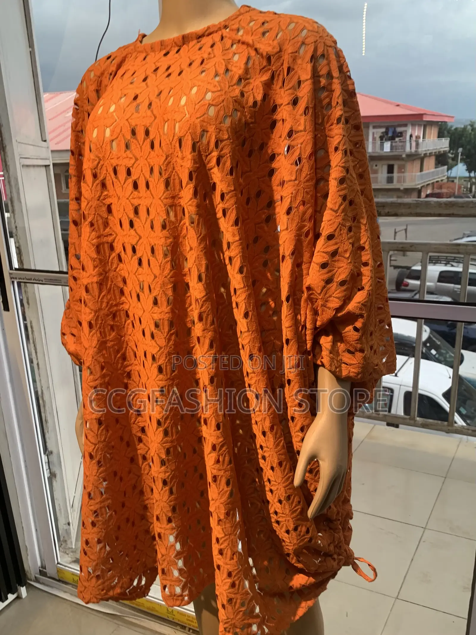 Orange Lace Tops